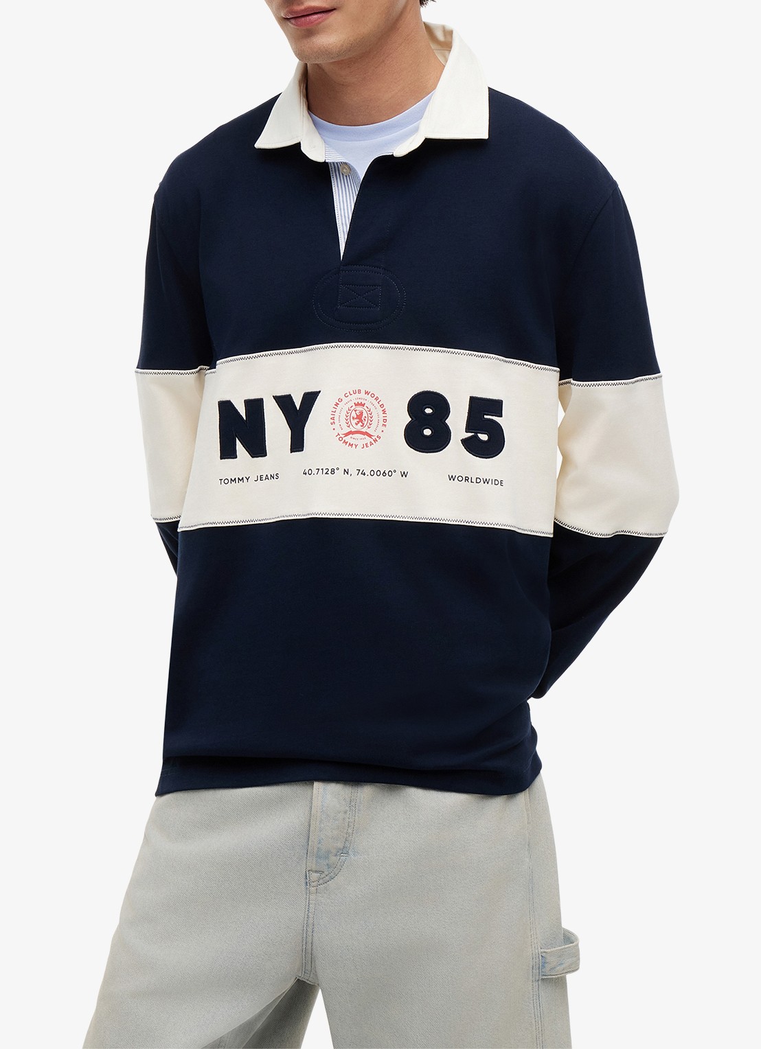 Tommy Hilfiger Regular fit polo met logo - detail 4 dark night navy-c1g