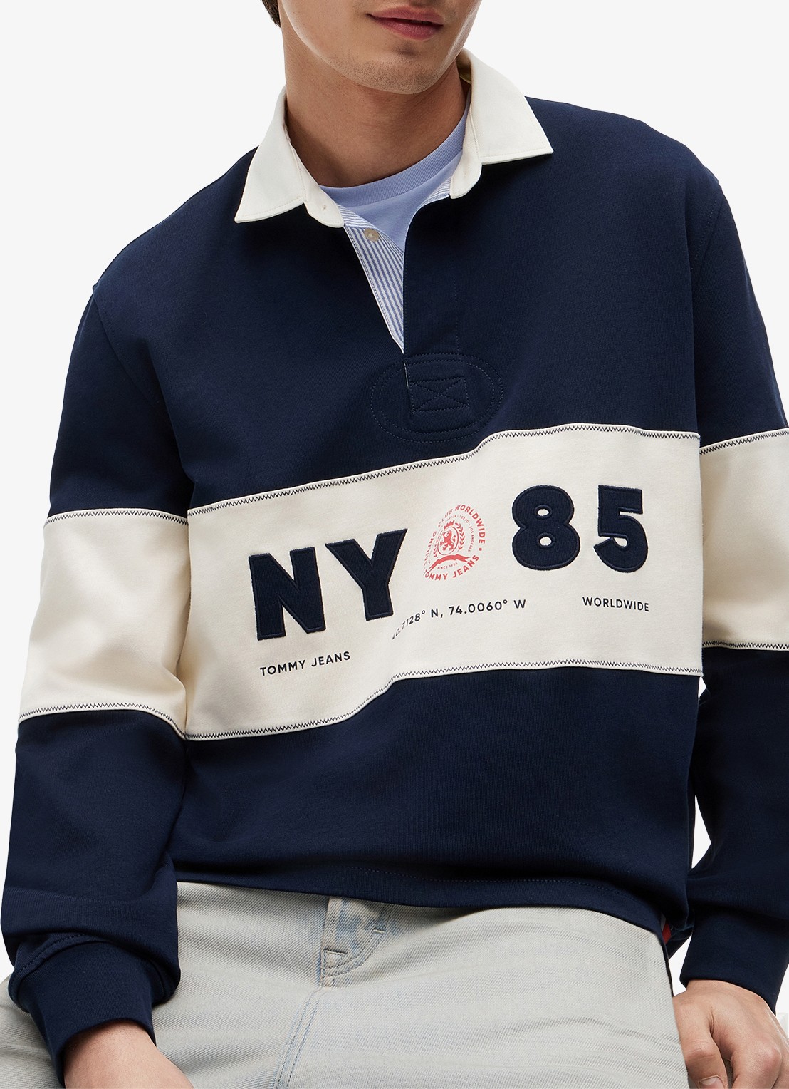 Tommy Hilfiger Regular fit polo met logo - detail 5 dark night navy-c1g