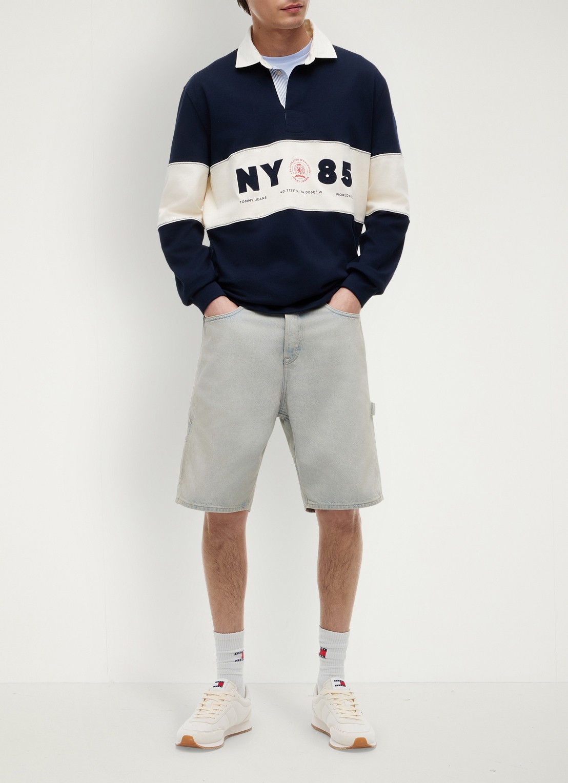 Tommy Hilfiger Regular fit polo met logo - voorkant 2 dark night navy-c1g
