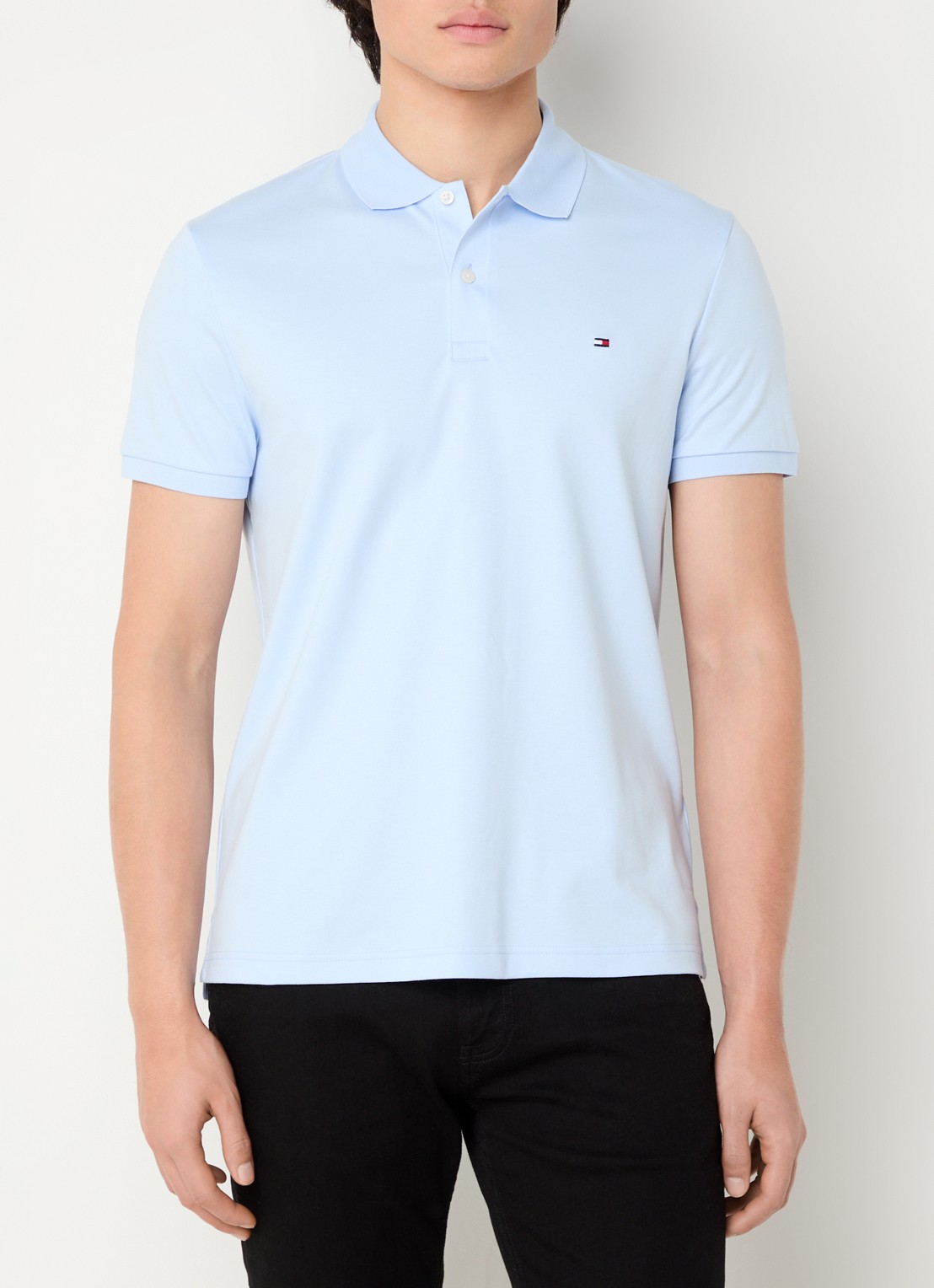 Tommy Hilfiger Regular fit polo met logo - detail 3 sweet blue-c3q / lichtblauw