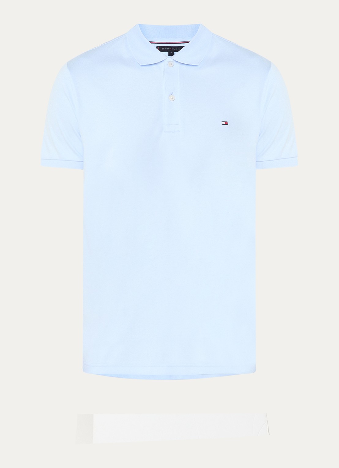 Tommy Hilfiger Regular fit polo met logo - voorkant 5 sweet blue-c3q / lichtblauw