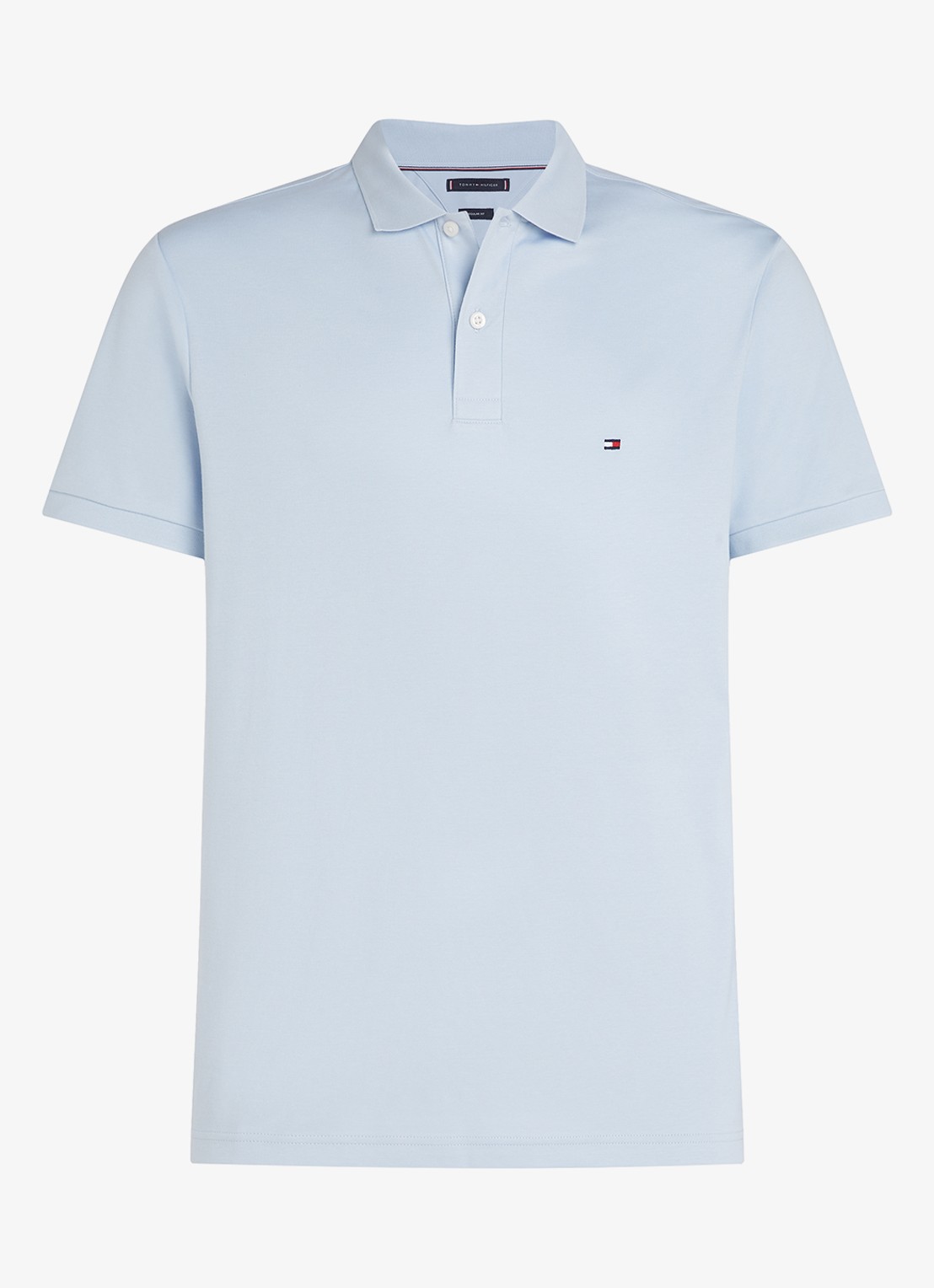 Tommy Hilfiger Regular fit polo met logo - voorkant 5 staalblauw