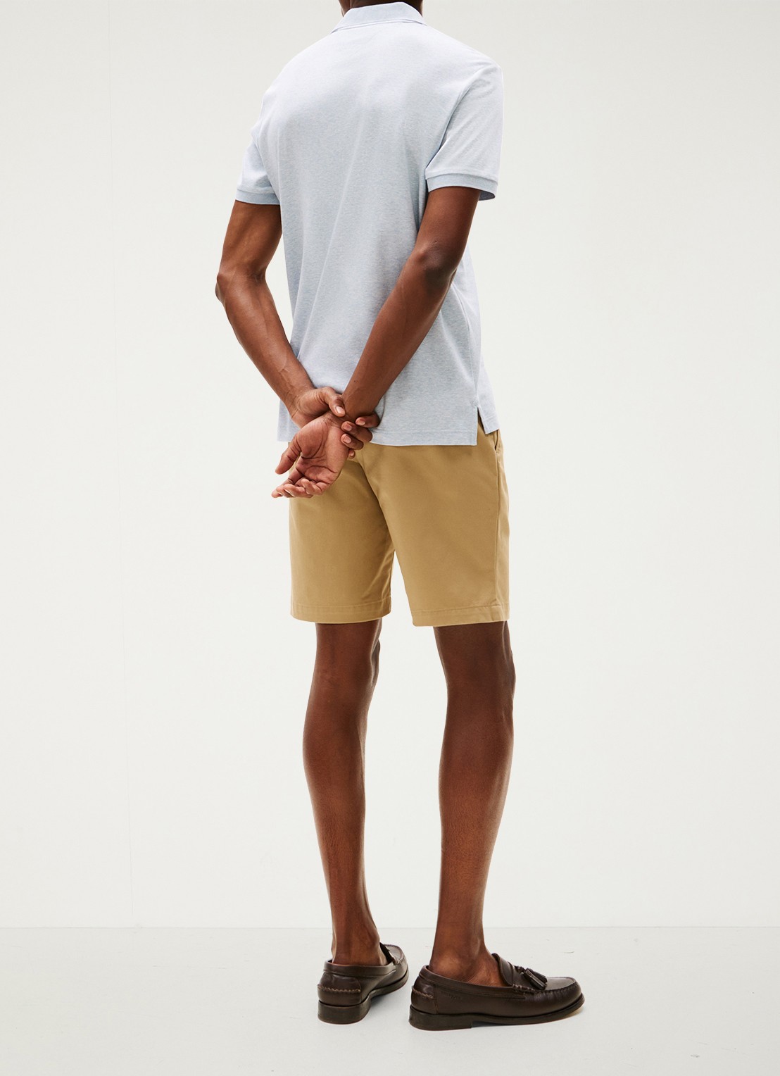 Tommy Hilfiger Regular fit polo met logo - achterkant 2 lichtblauw