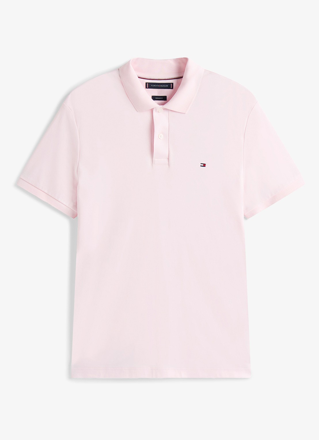 Tommy Hilfiger Regular fit polo met logo - voorkant 2 lichtroze