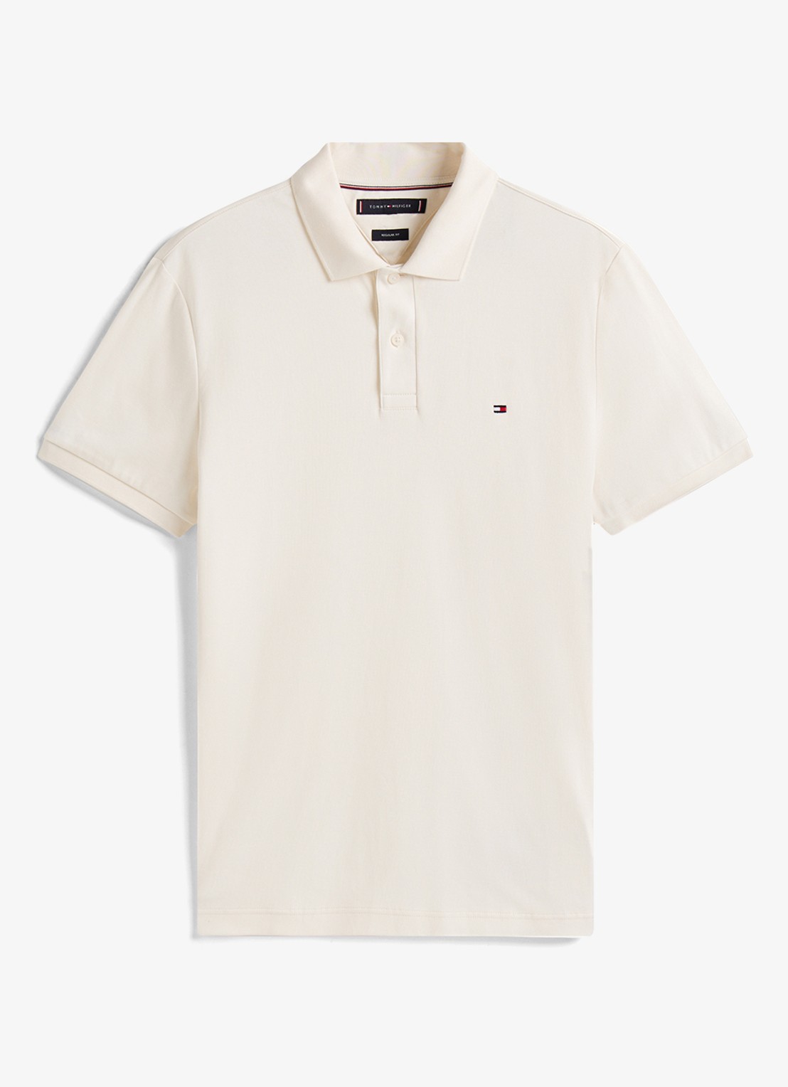 Tommy Hilfiger Regular fit polo met logo - voorkant 2 wit