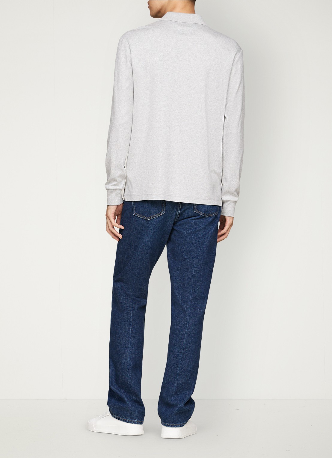 Tommy Hilfiger Regular fit polo met logo - achterkant 6 grijsmele