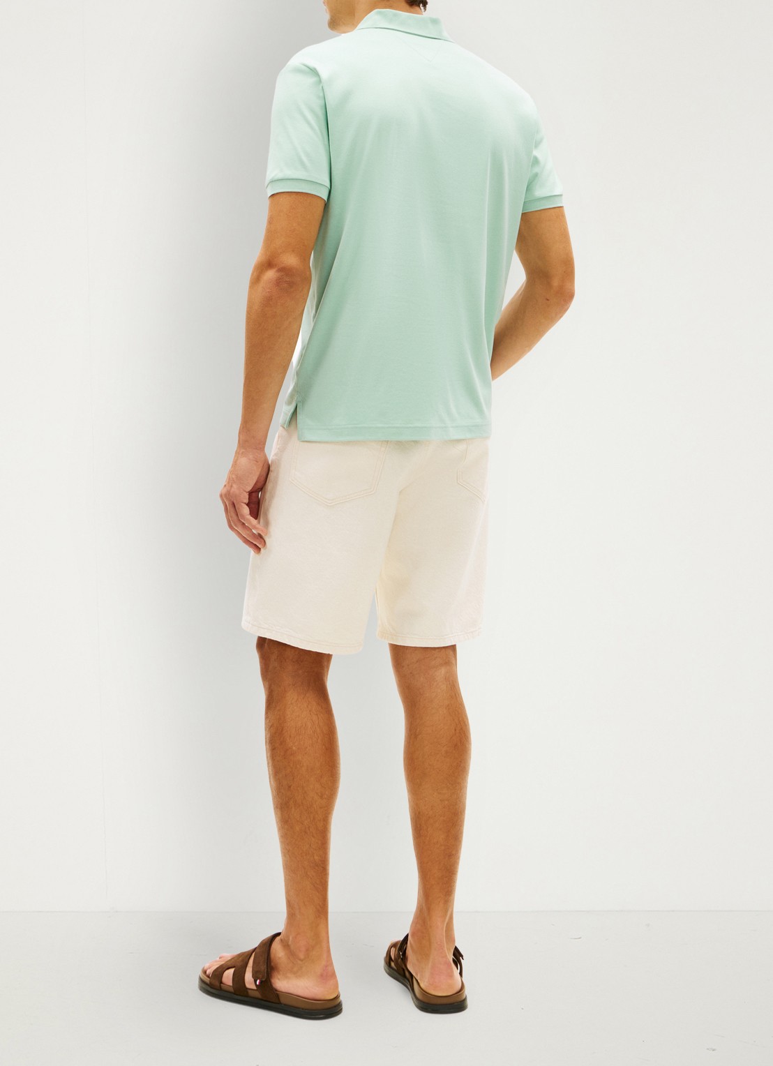 Tommy Hilfiger Regular fit polo met logo - achterkant mint