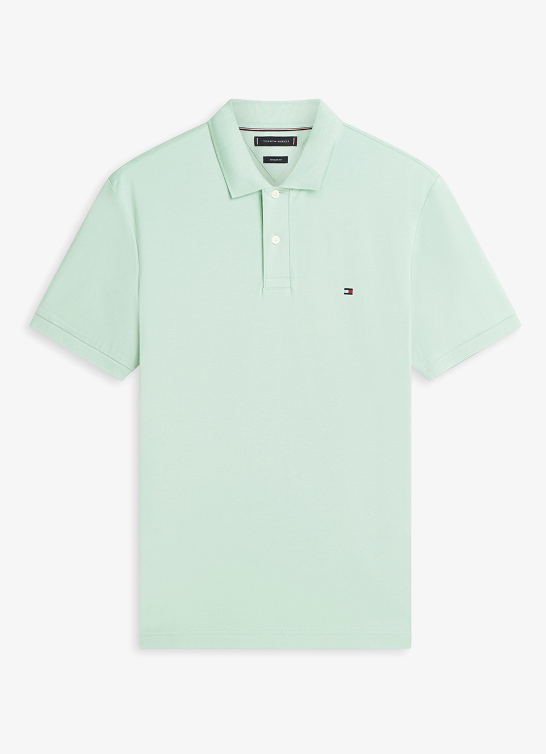 Tommy Hilfiger Regular fit polo met logo - voorkant 2 mint