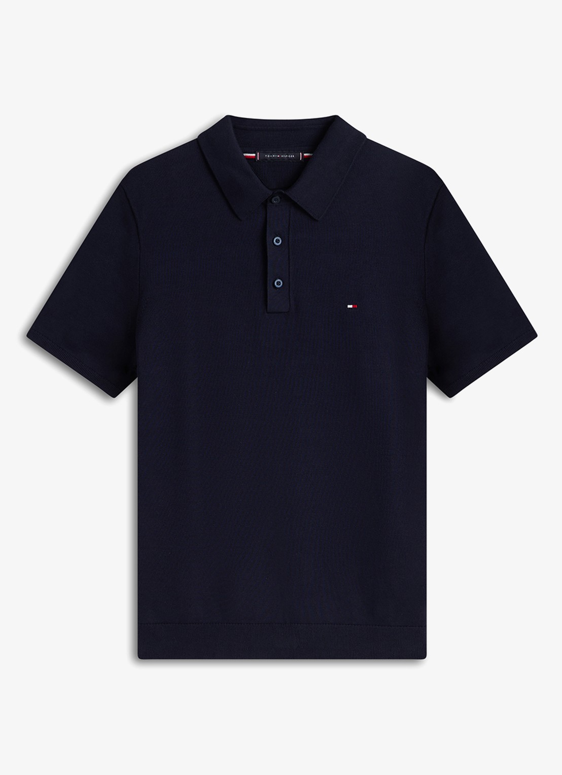 Tommy Hilfiger Regular fit polo met logoborduring - voorkant 5 blauw