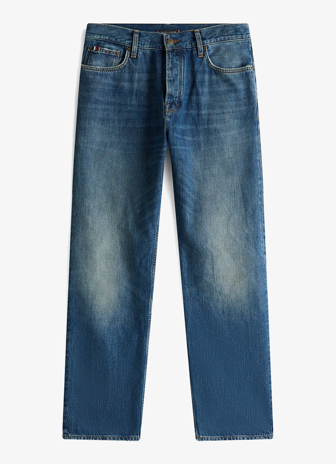 Tommy Hilfiger Relaxed fit jeans met steekzakken - voorkant indigo