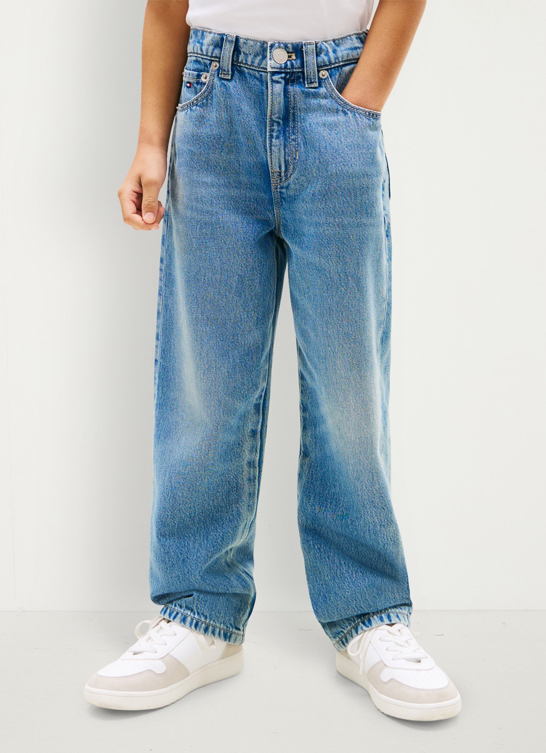 Tommy Hilfiger Relaxed fit jeans met steekzakken - detail blauw