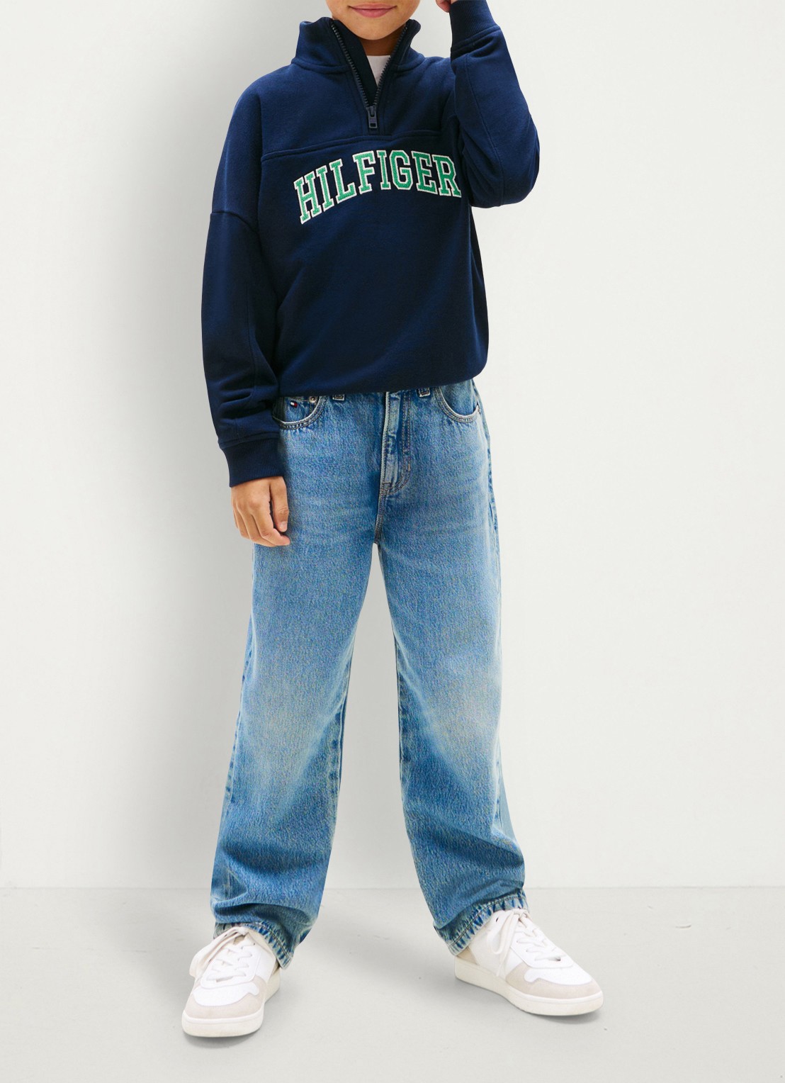 Tommy Hilfiger Relaxed fit jeans met steekzakken - voorkant 5 blauw