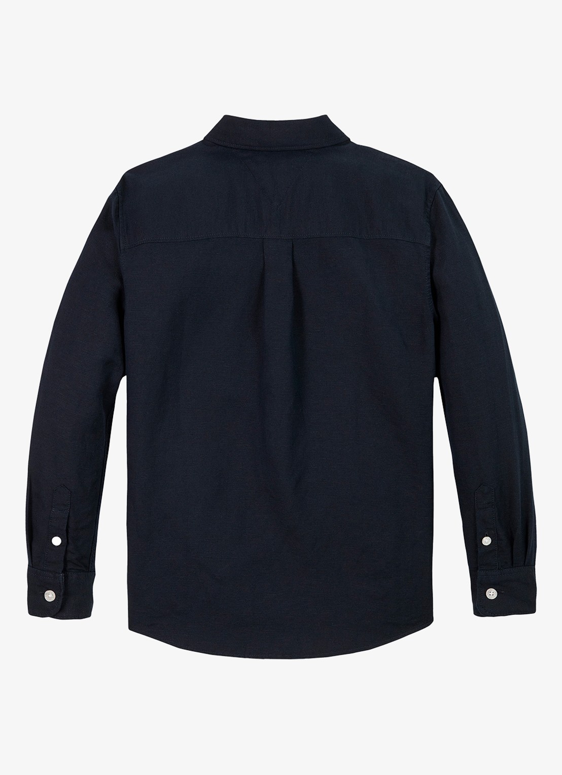 Tommy Hilfiger Relaxed fit overhemd in linnenblend - achterkant 2 donkerblauw