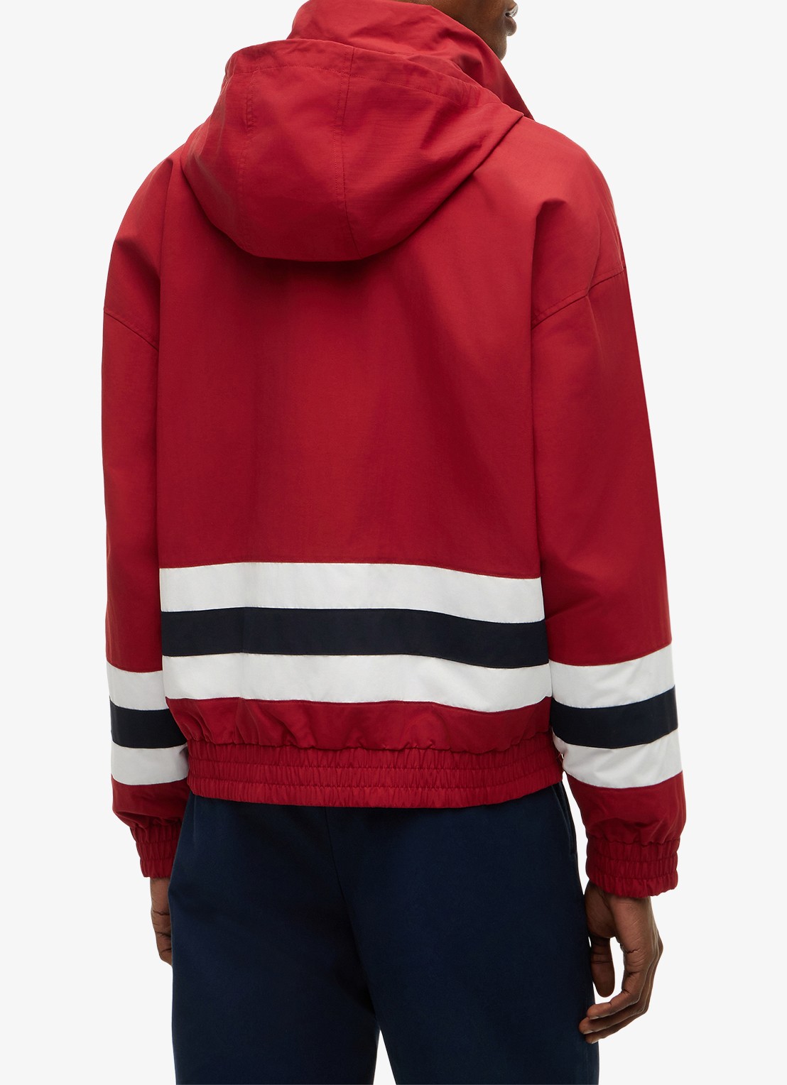Tommy Hilfiger Reversible regenjack met logo - achterkant rood