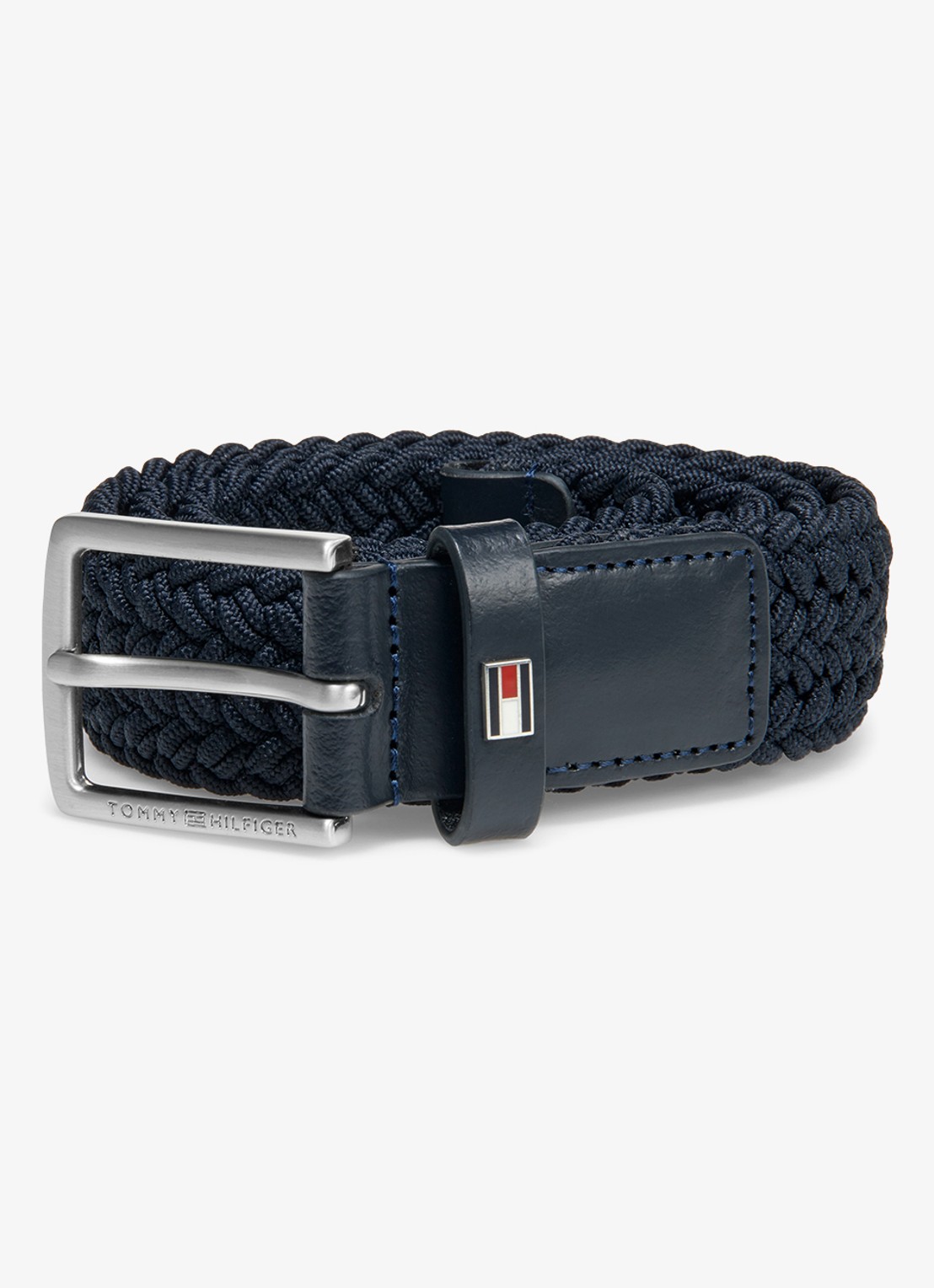 Tommy Hilfiger Riem met gevlochten detail - detail 2 donkerblauw