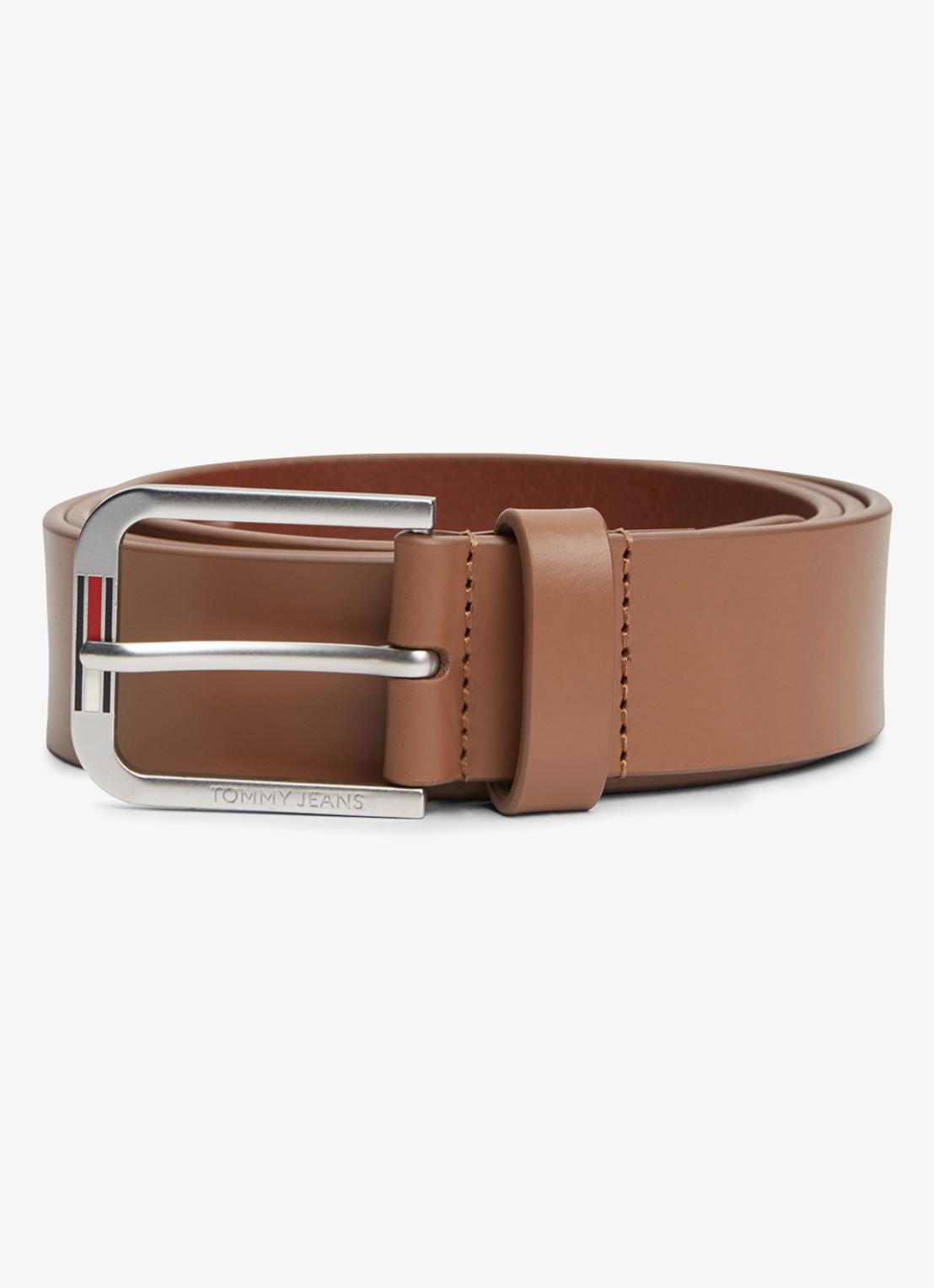 Tommy Hilfiger Riem met logo - voorkant cognac