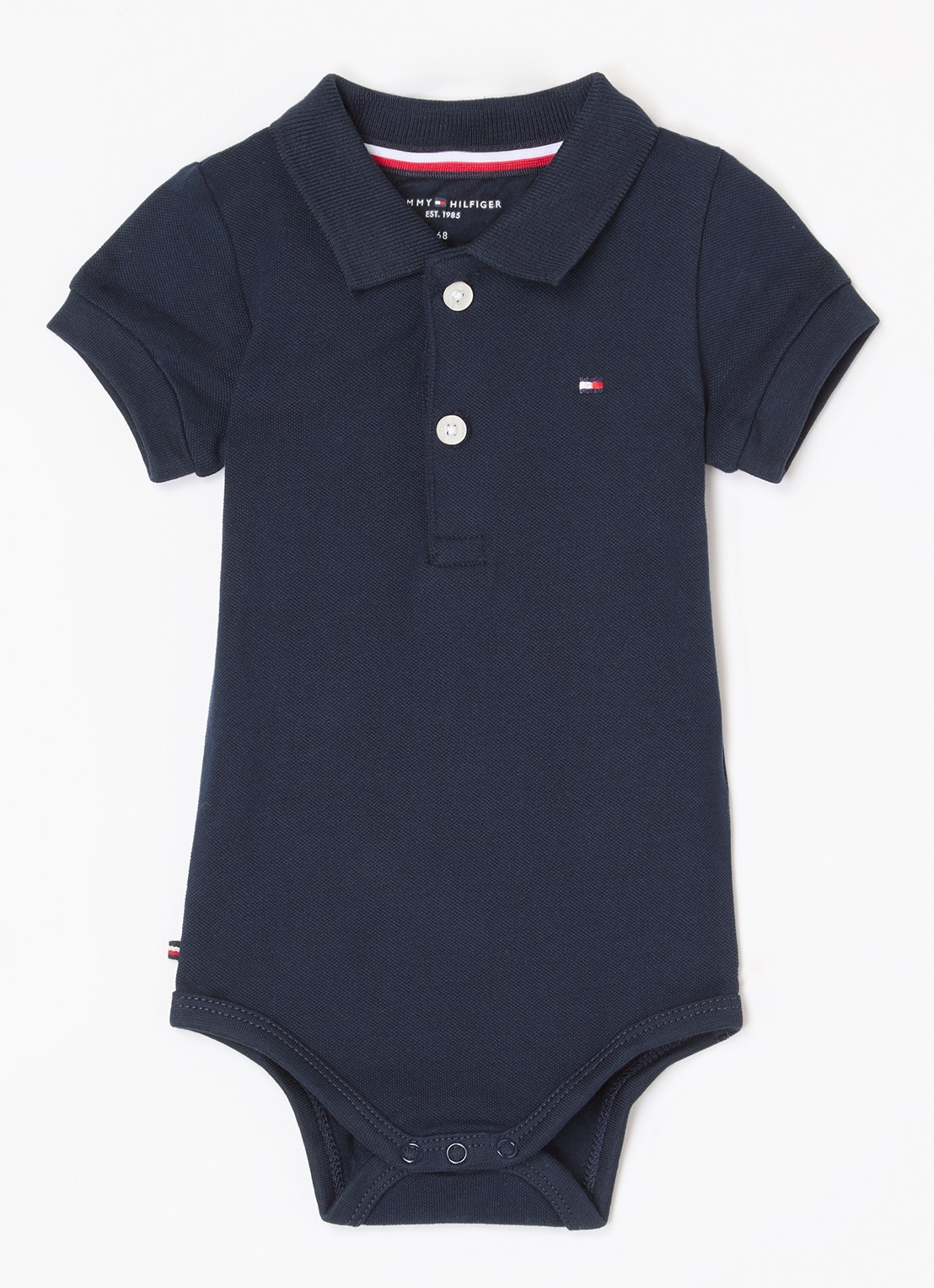 Tommy Hilfiger Romper met logo - voorkant donkerblauw