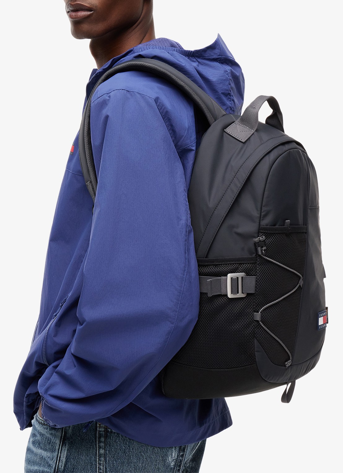 Tommy Hilfiger Rugzak met logo - voorkant 5 diepzwart