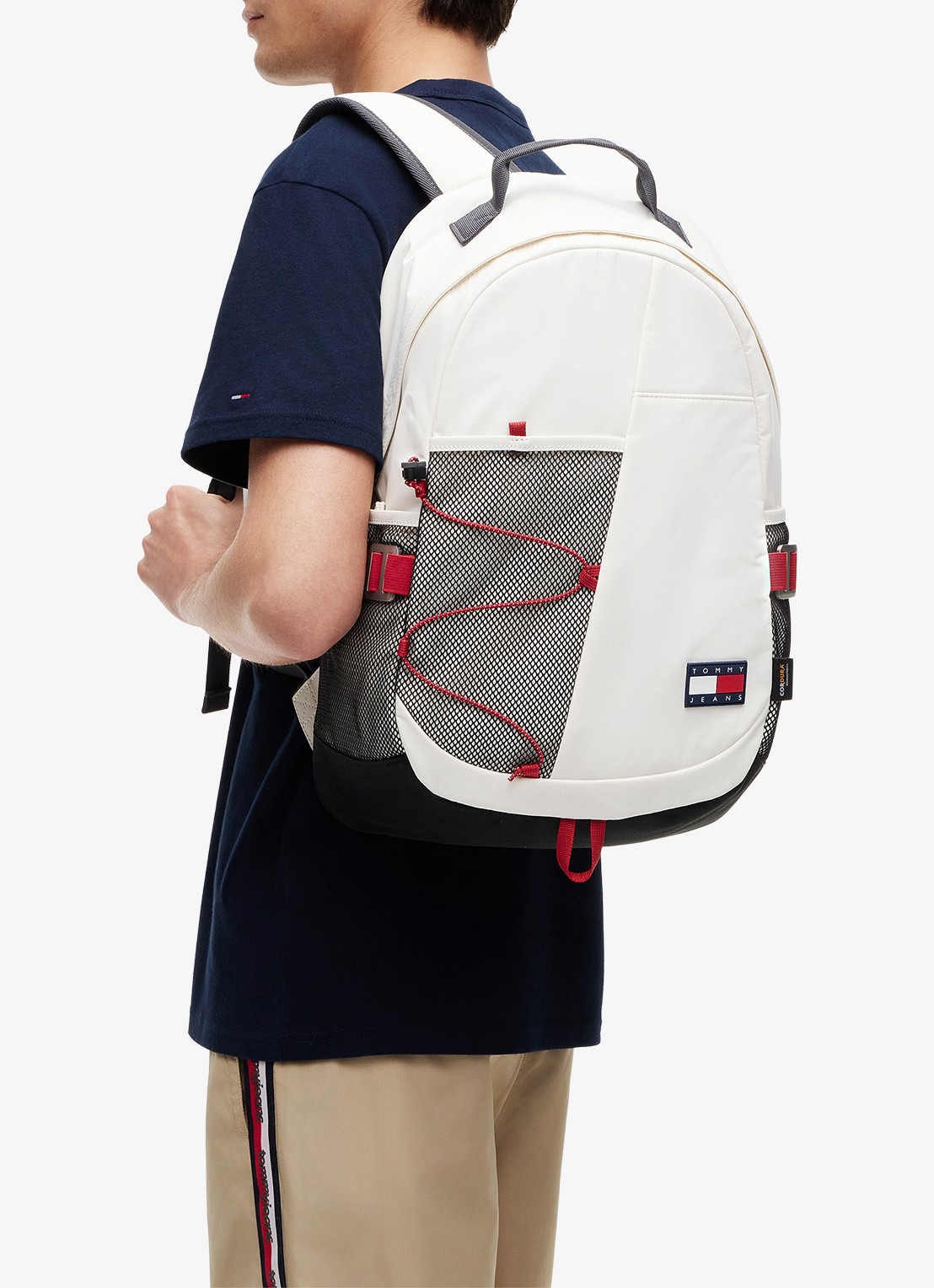 Tommy Hilfiger Rugzak met logo - voorkant 3 wit