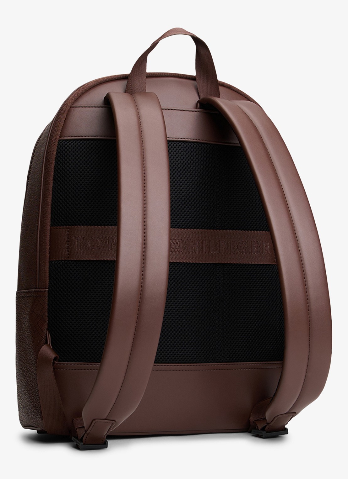 Tommy Hilfiger Rugzak met logoprint - detail donkerbruin