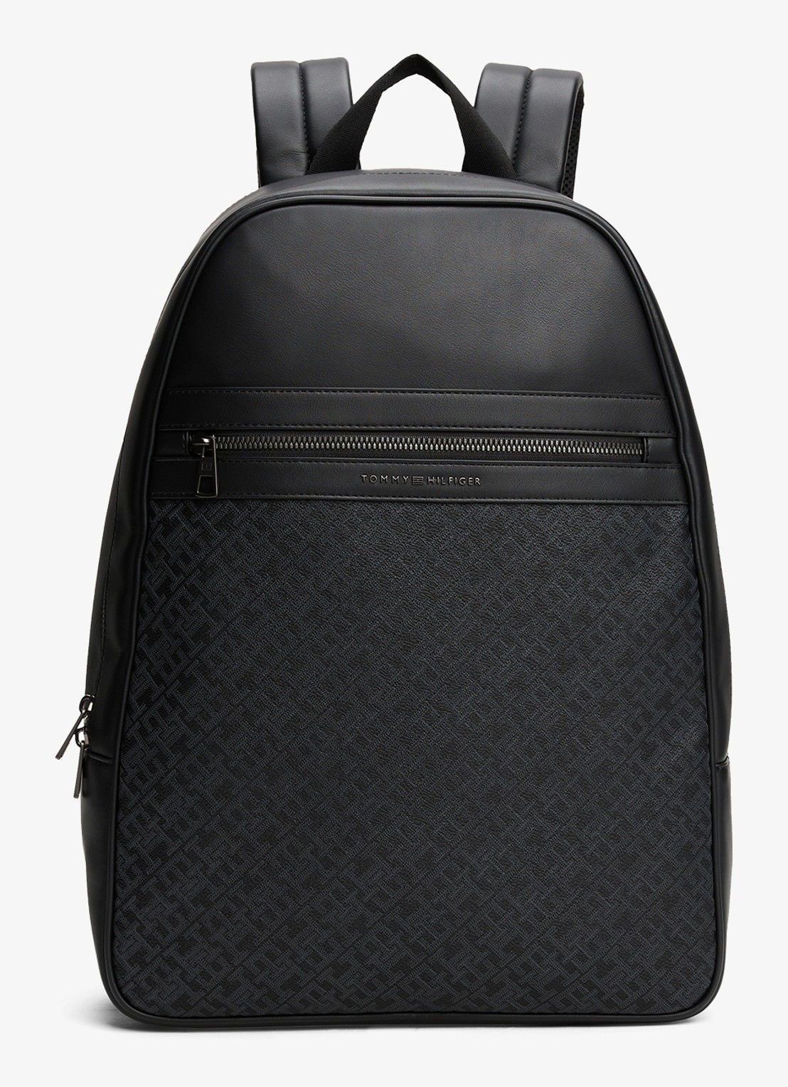 Tommy Hilfiger Rugzak van imitatieleer met print - voorkant 3 zwart