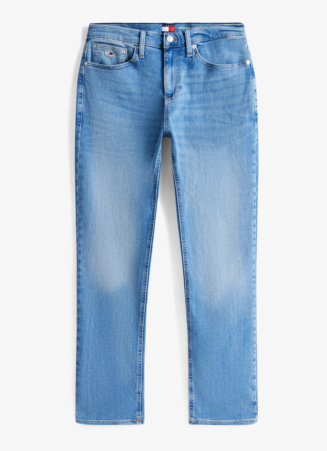 Tommy Hilfiger Ryan slim fit jeans met lichte wassing - voorkant indigo