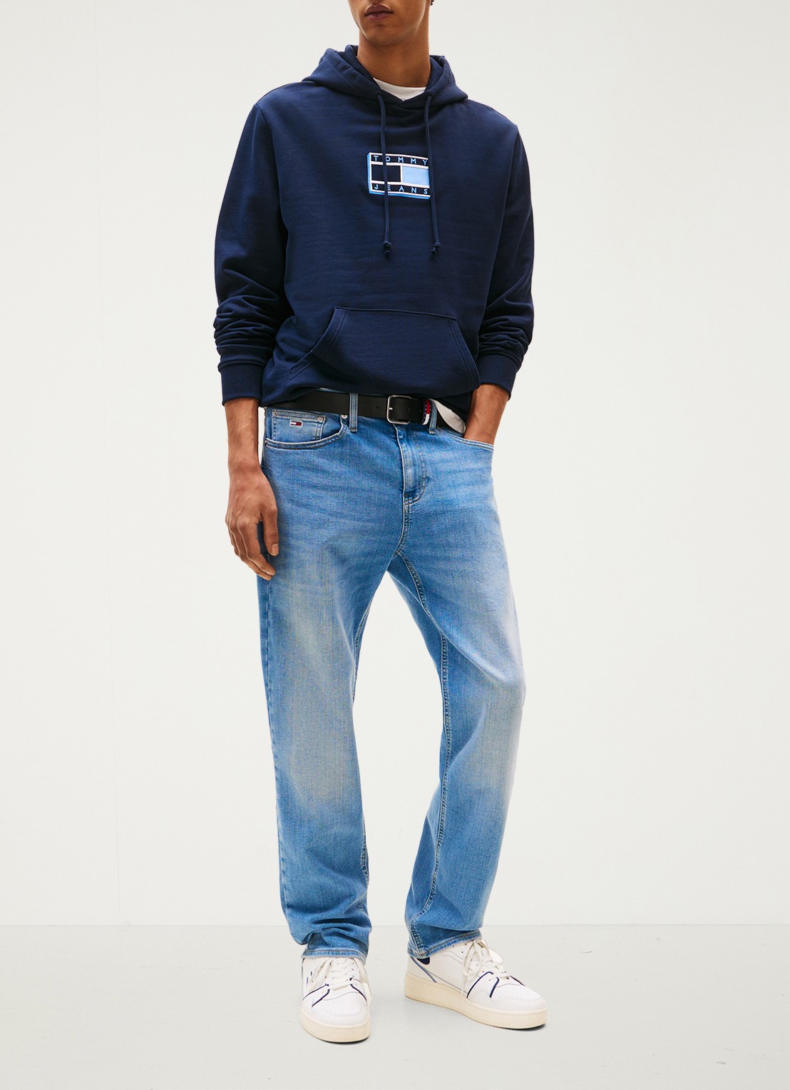 Tommy Hilfiger Ryan slim fit jeans met lichte wassing - voorkant 2 indigo