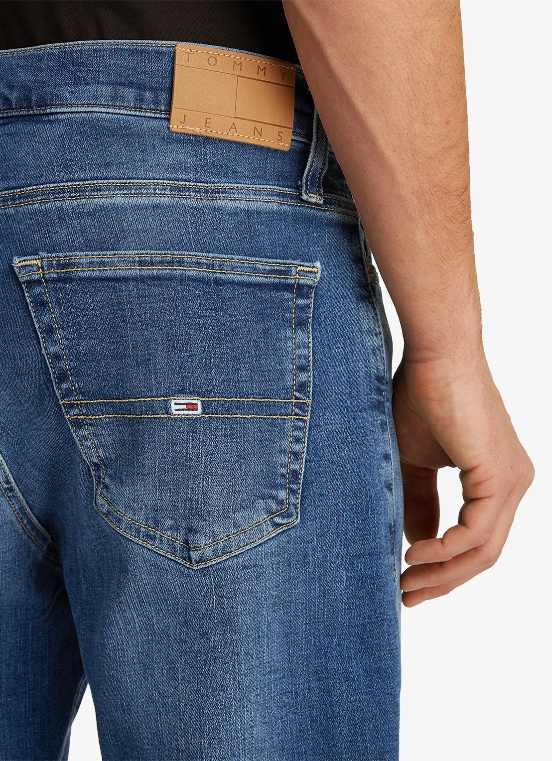 Tommy Hilfiger Ryan slim fit jeans met medium wassing - detail 5 indigo
