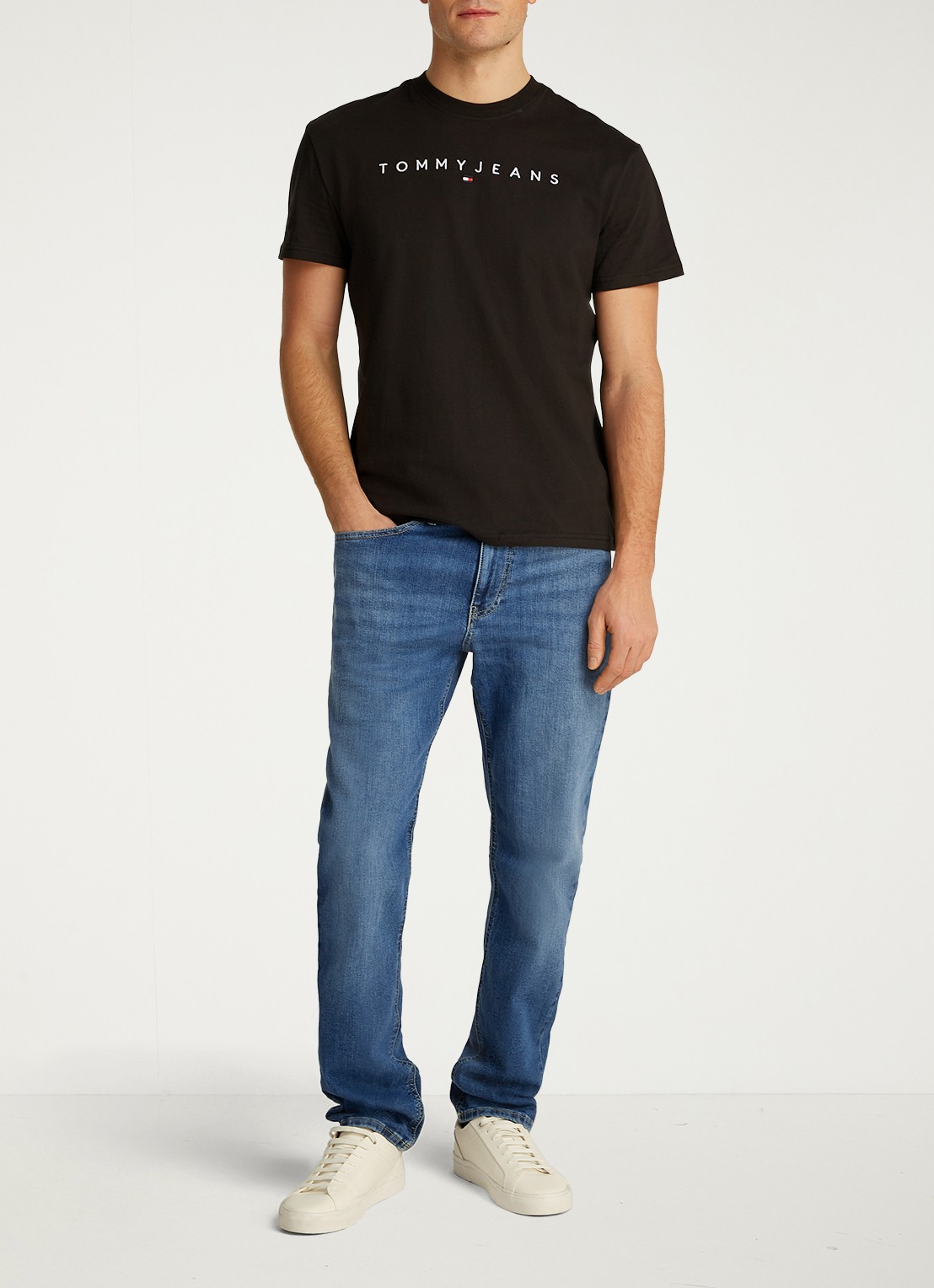 Tommy Hilfiger Ryan slim fit jeans met medium wassing - voorkant 2 indigo