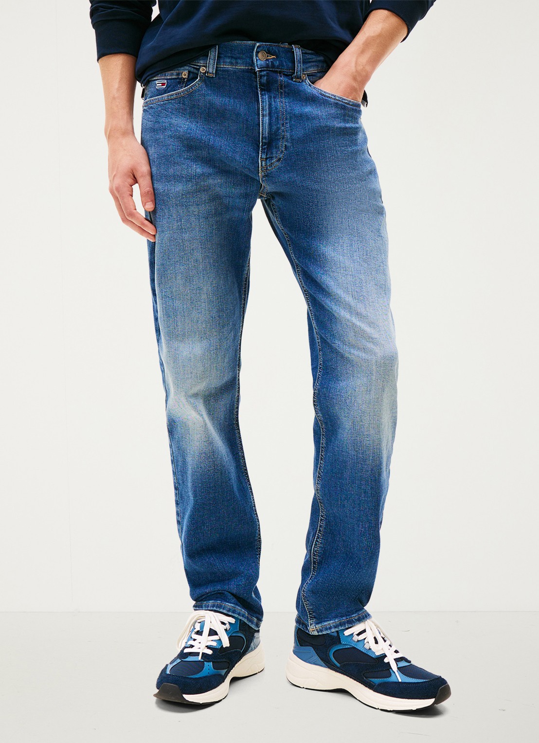 Tommy Hilfiger Ryan slim fit jeans met medium wassing - detail 6 indigo