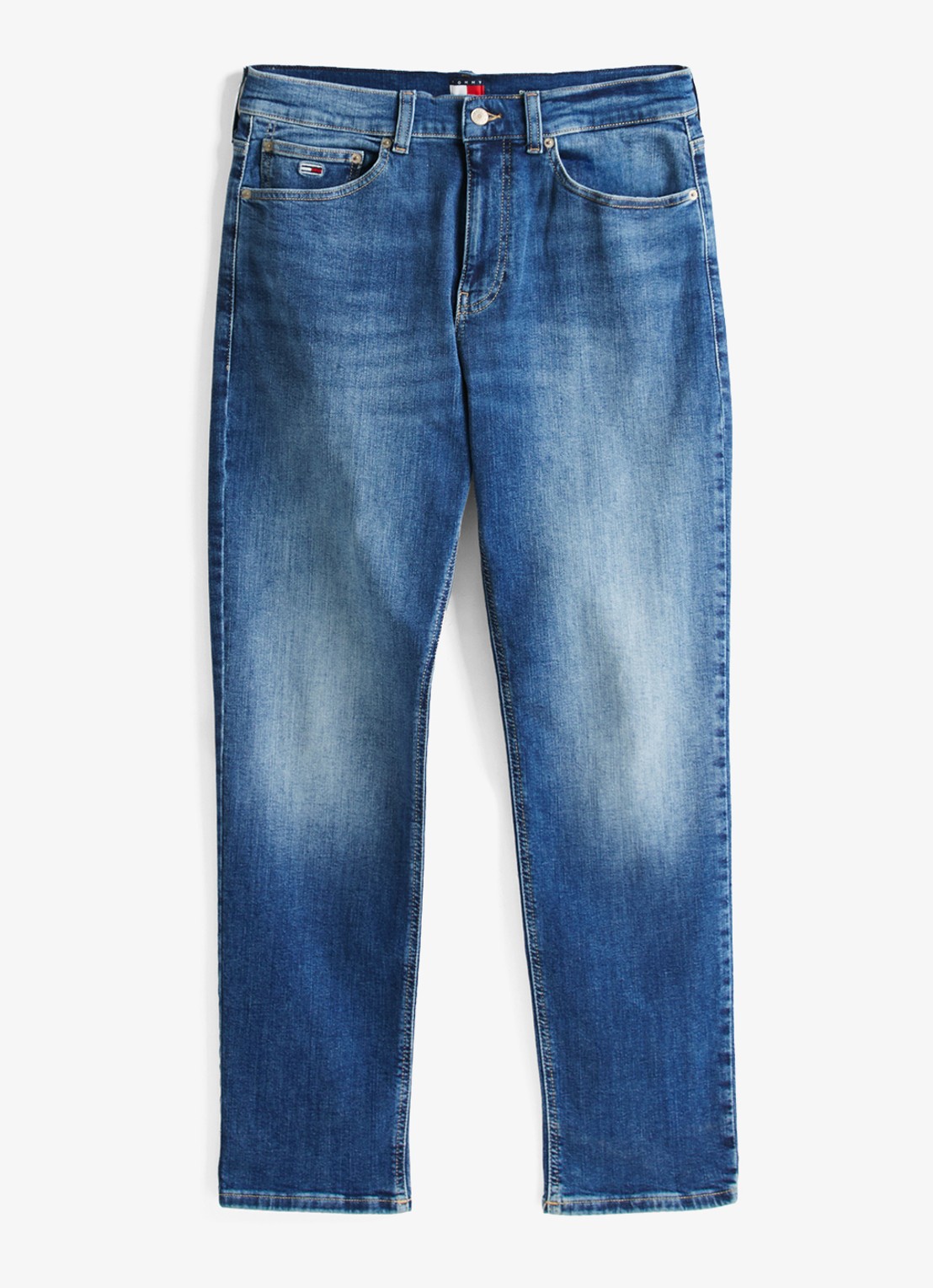 Tommy Hilfiger Ryan slim fit jeans met medium wassing - voorkant 3 indigo