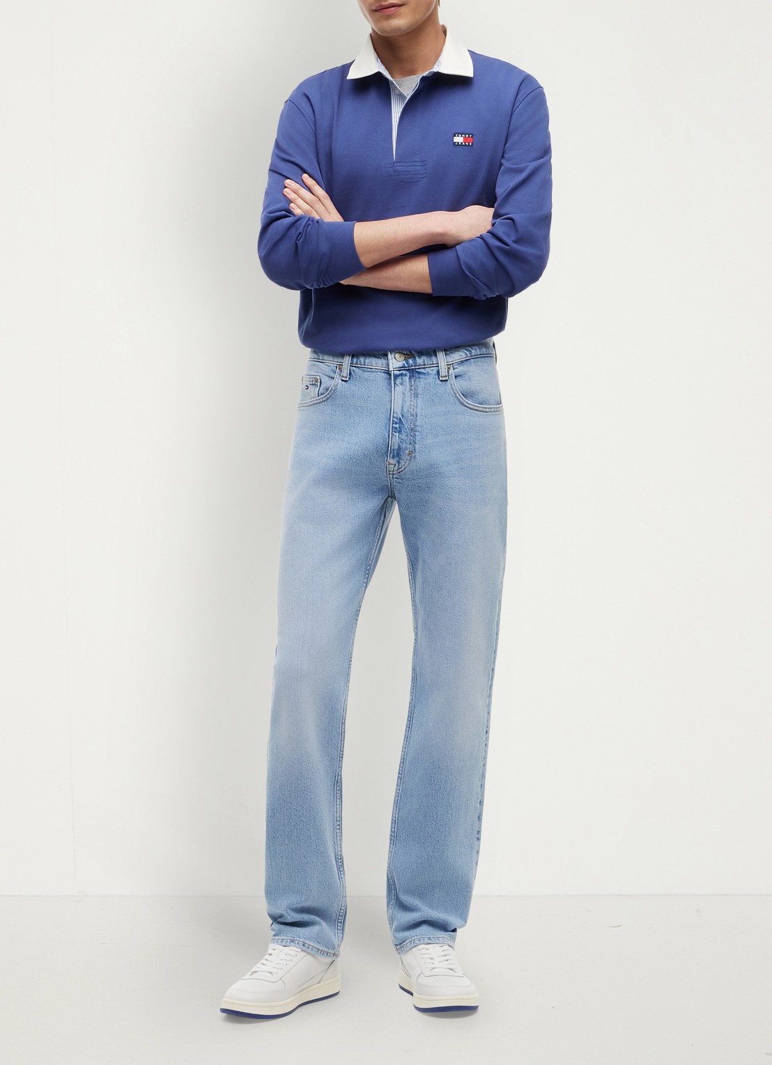 Tommy Hilfiger Ryan slim leg jeans met steekzakken - voorkant 2 denim