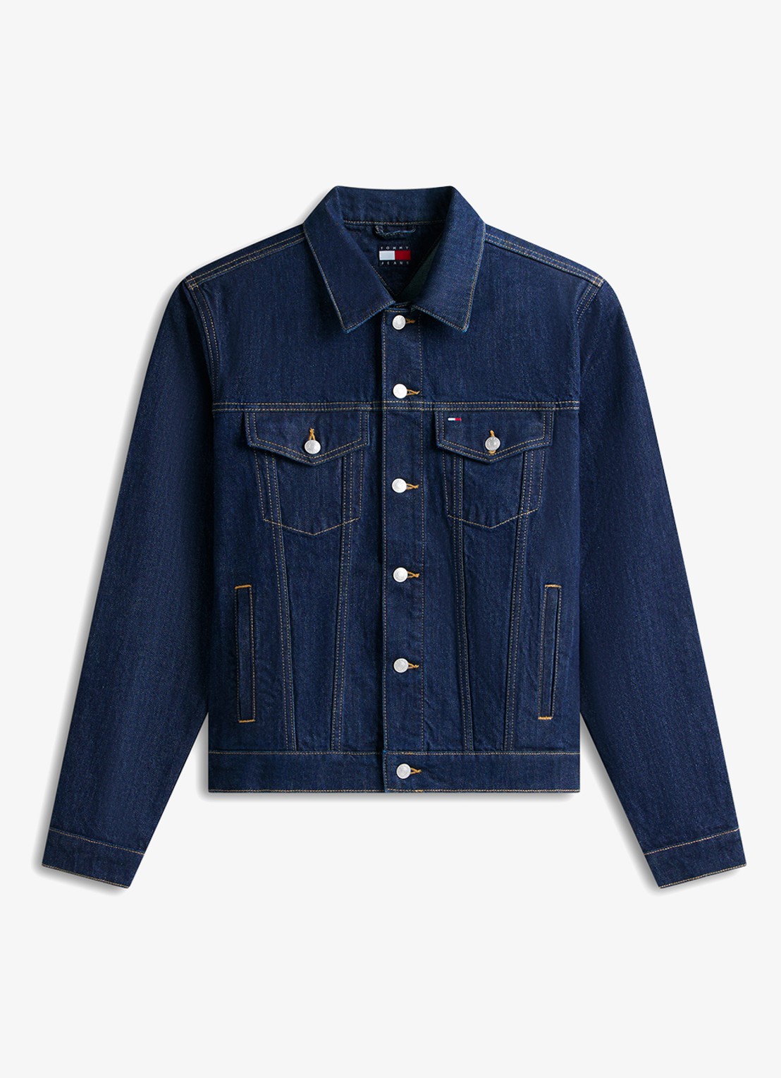Tommy Hilfiger Ryan Trucker spijkerjas met steekzakken - voorkant 5 donkerblauw