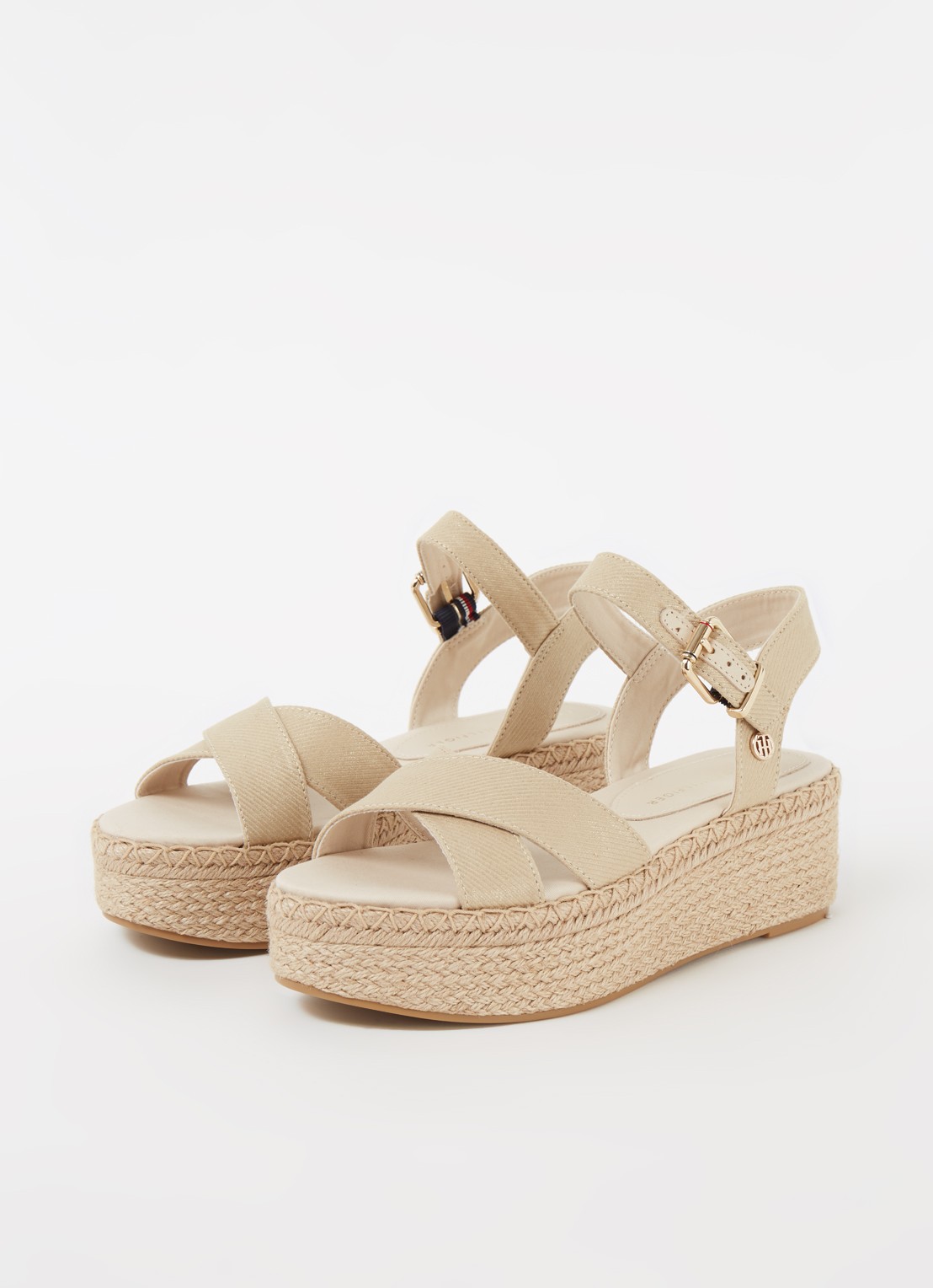 Tommy Hilfiger Sandaal met plateauzool - detail zand