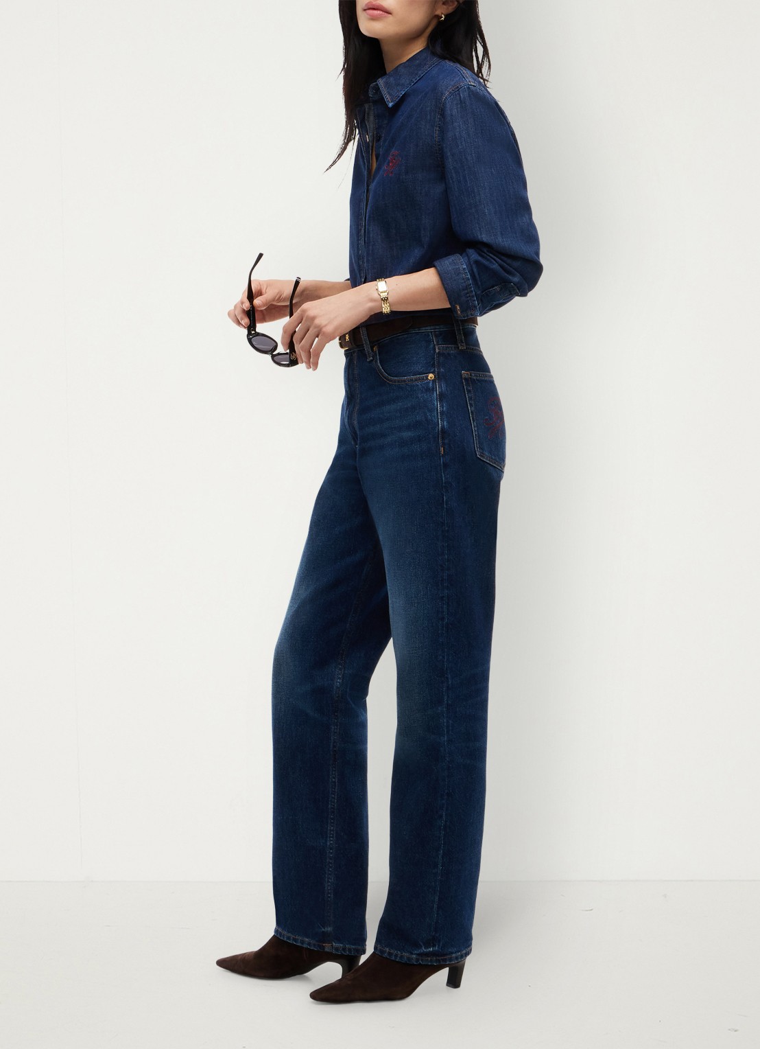 Tommy Hilfiger Sarah high waist flared jeans met steekzakken - detail 3 denim