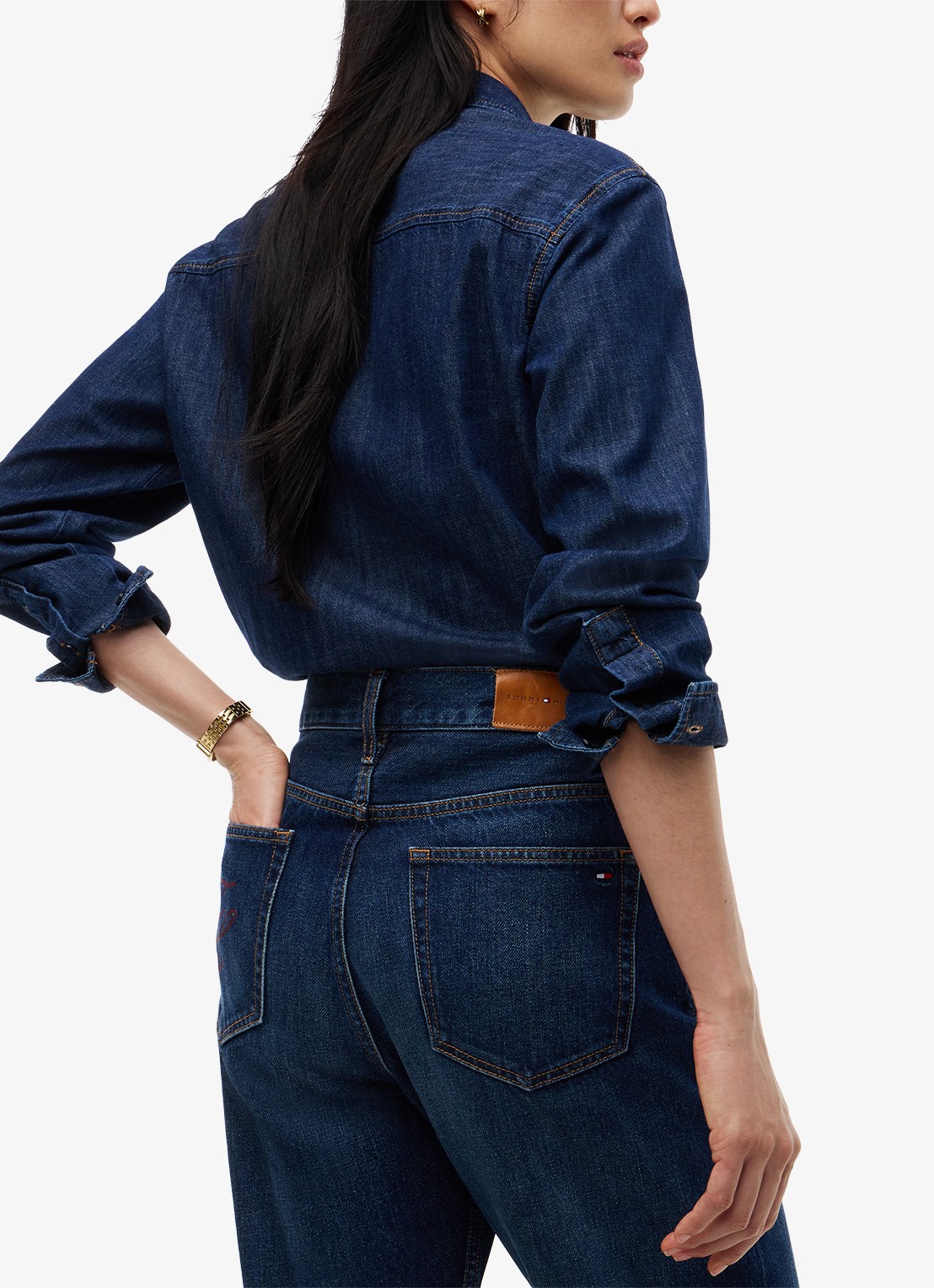 Tommy Hilfiger Sarah high waist flared jeans met steekzakken - detail 5 denim
