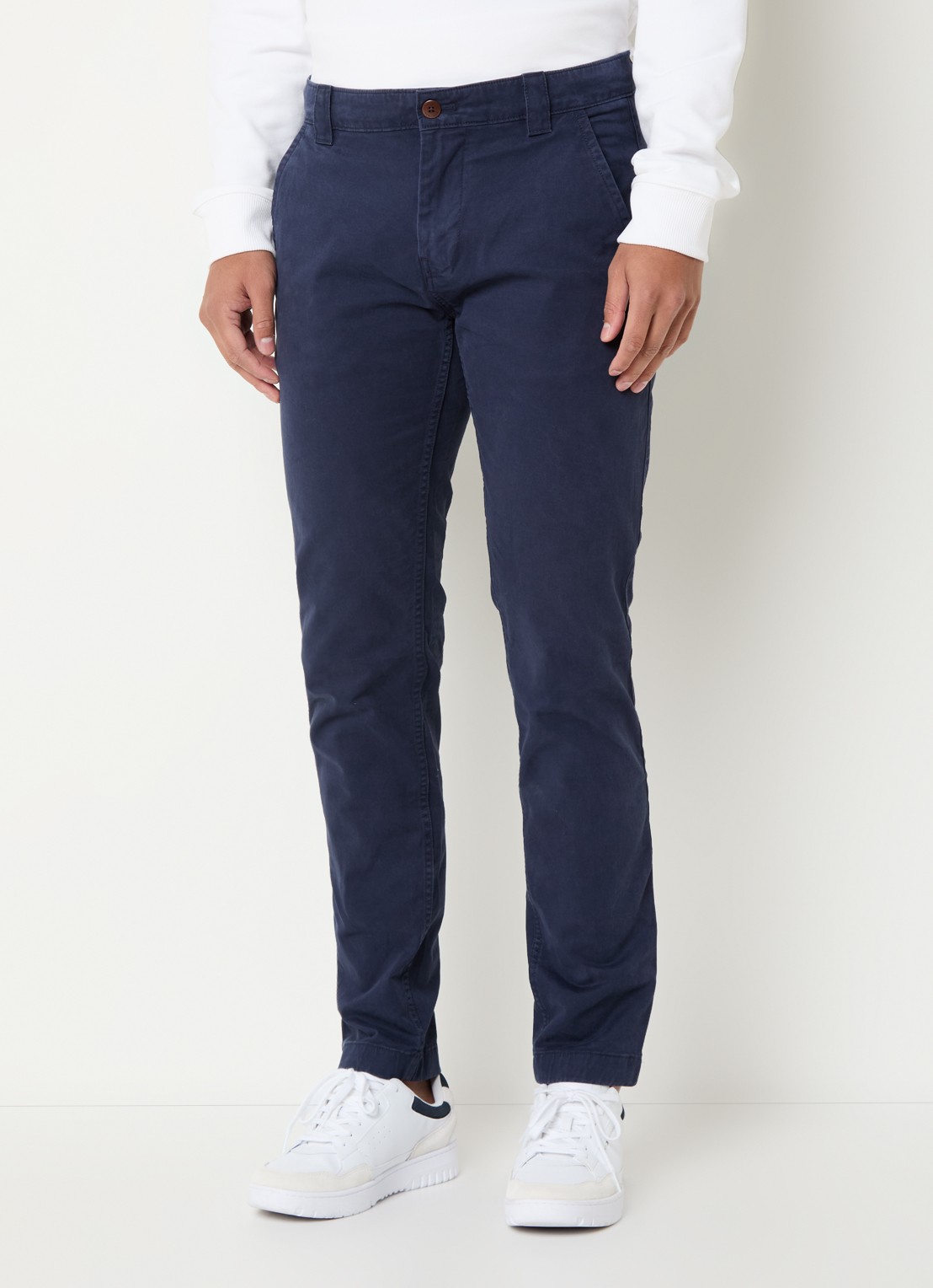 Tommy Hilfiger Scanton slim fit chino met steekzakken - detail 3 donkerblauw