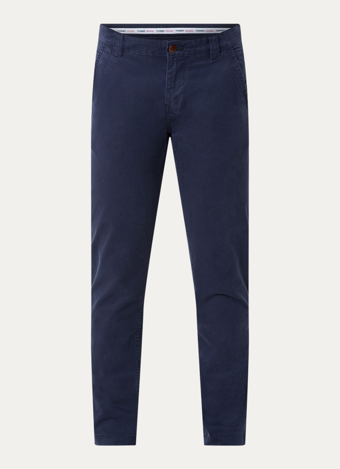 Tommy Hilfiger Scanton slim fit chino met steekzakken - voorkant donkerblauw