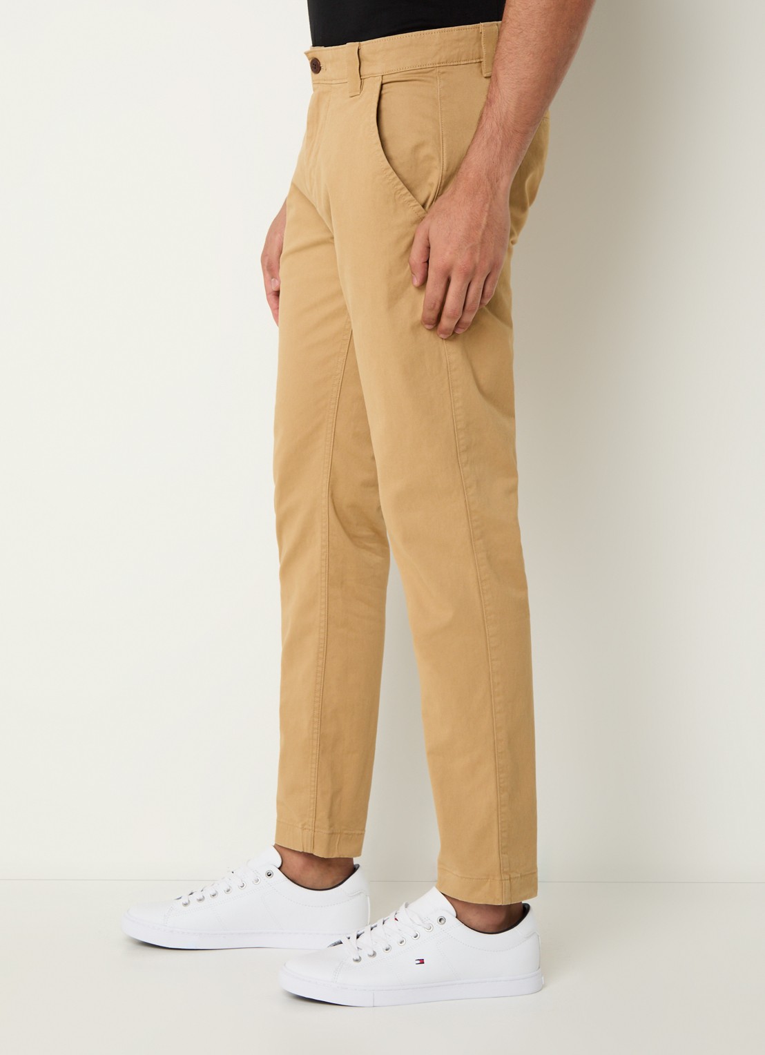 Tommy Hilfiger Scanton slim fit chino met steekzakken - detail 9 camel