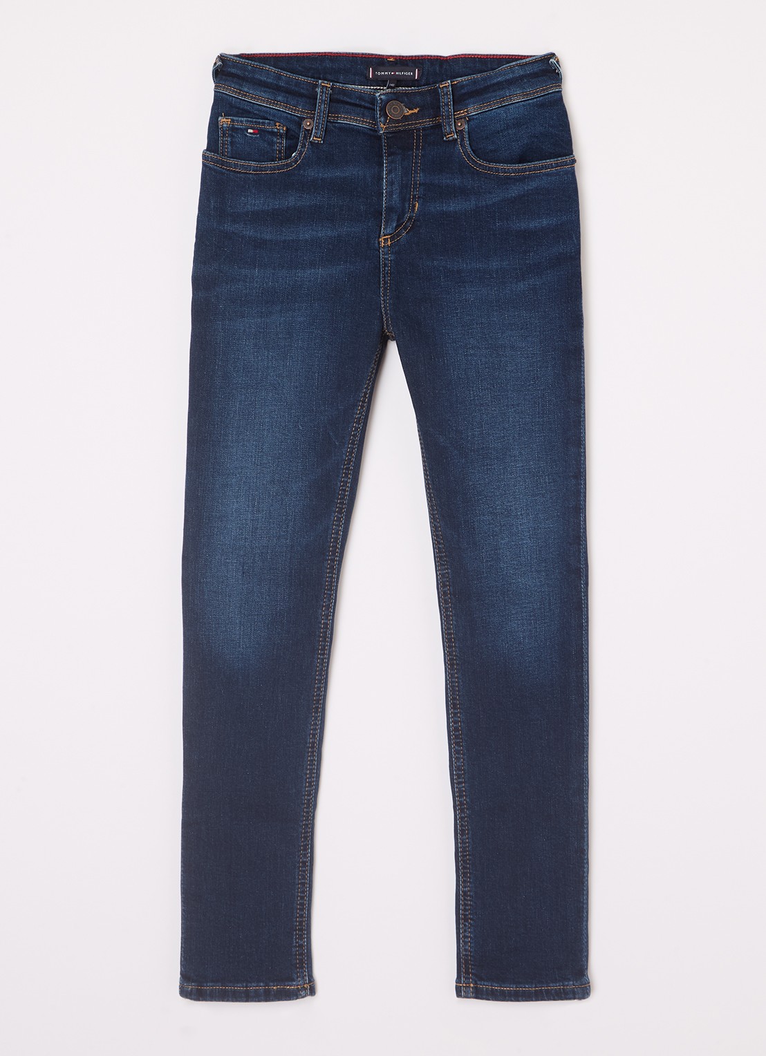 Tommy Hilfiger Scanton slim fit jeans met donkere wassing  - voorkant indigo