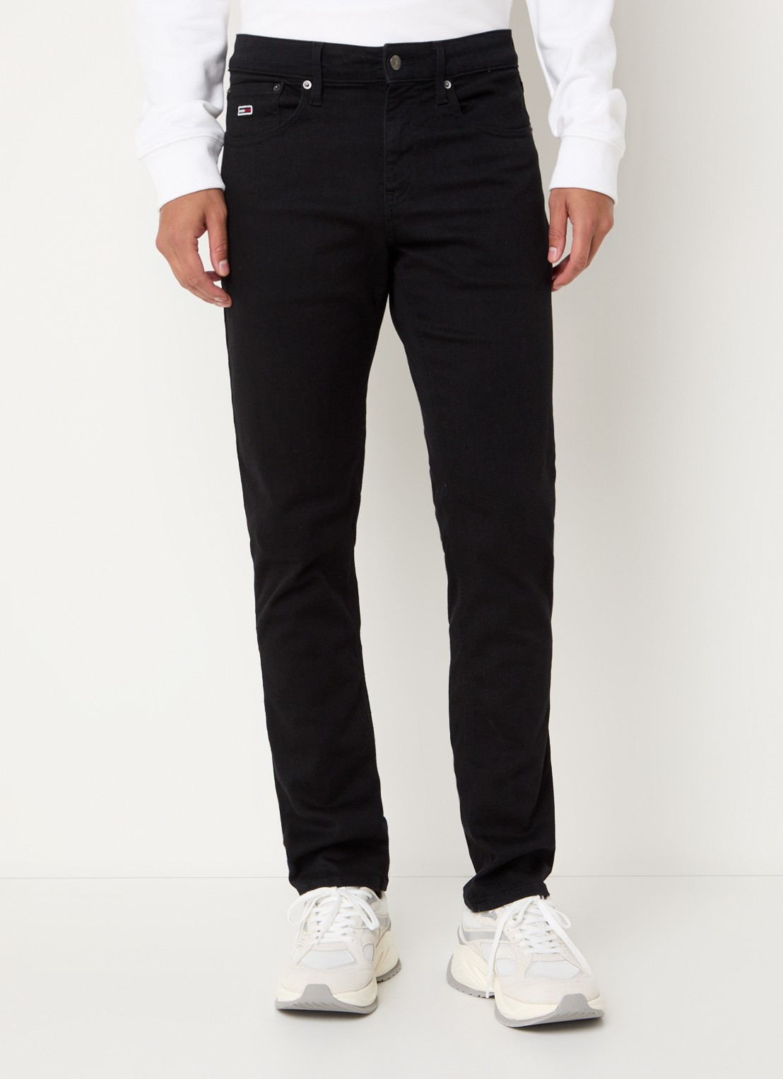 Tommy Hilfiger Scanton slim fit jeans met gekleurde wassing - detail 6 zwart