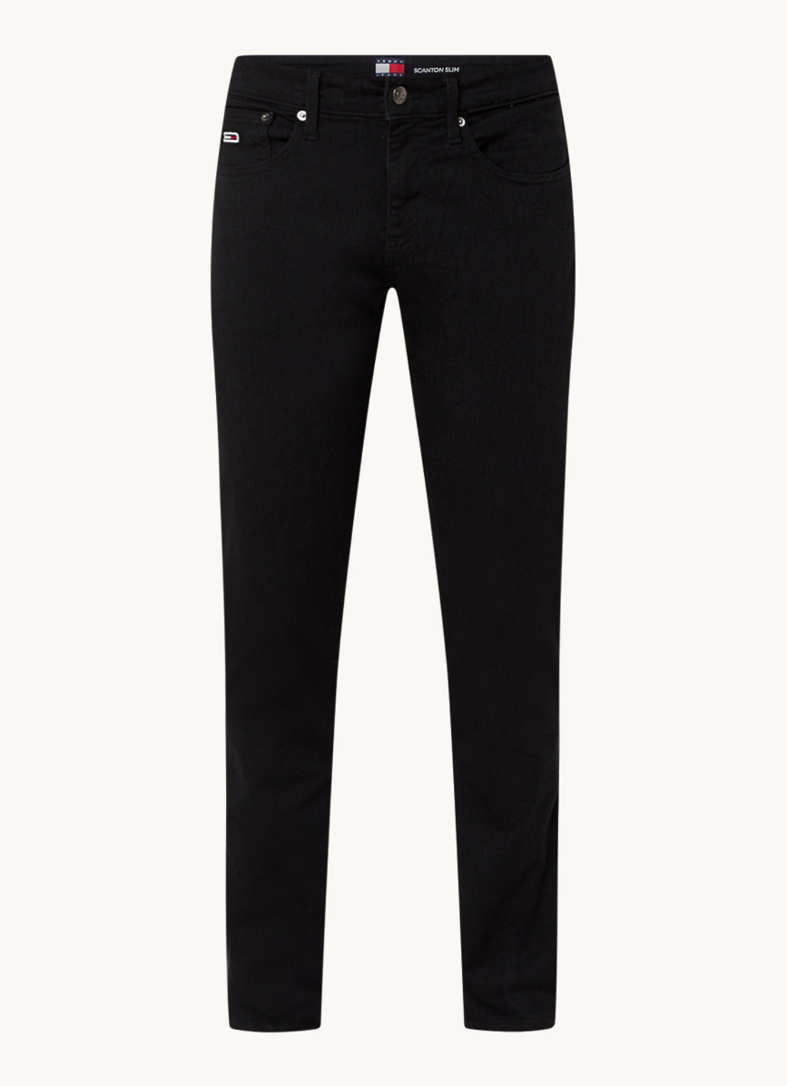 Tommy Hilfiger Scanton slim fit jeans met gekleurde wassing - voorkant 3 zwart