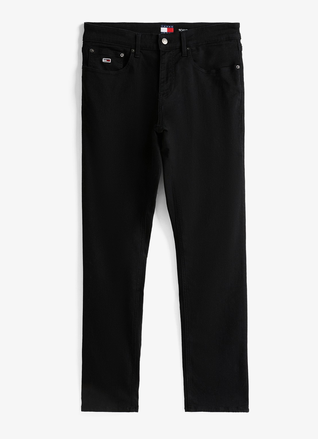 Tommy Hilfiger Scanton slim fit jeans met gekleurde wassing - voorkant 5 zwart
