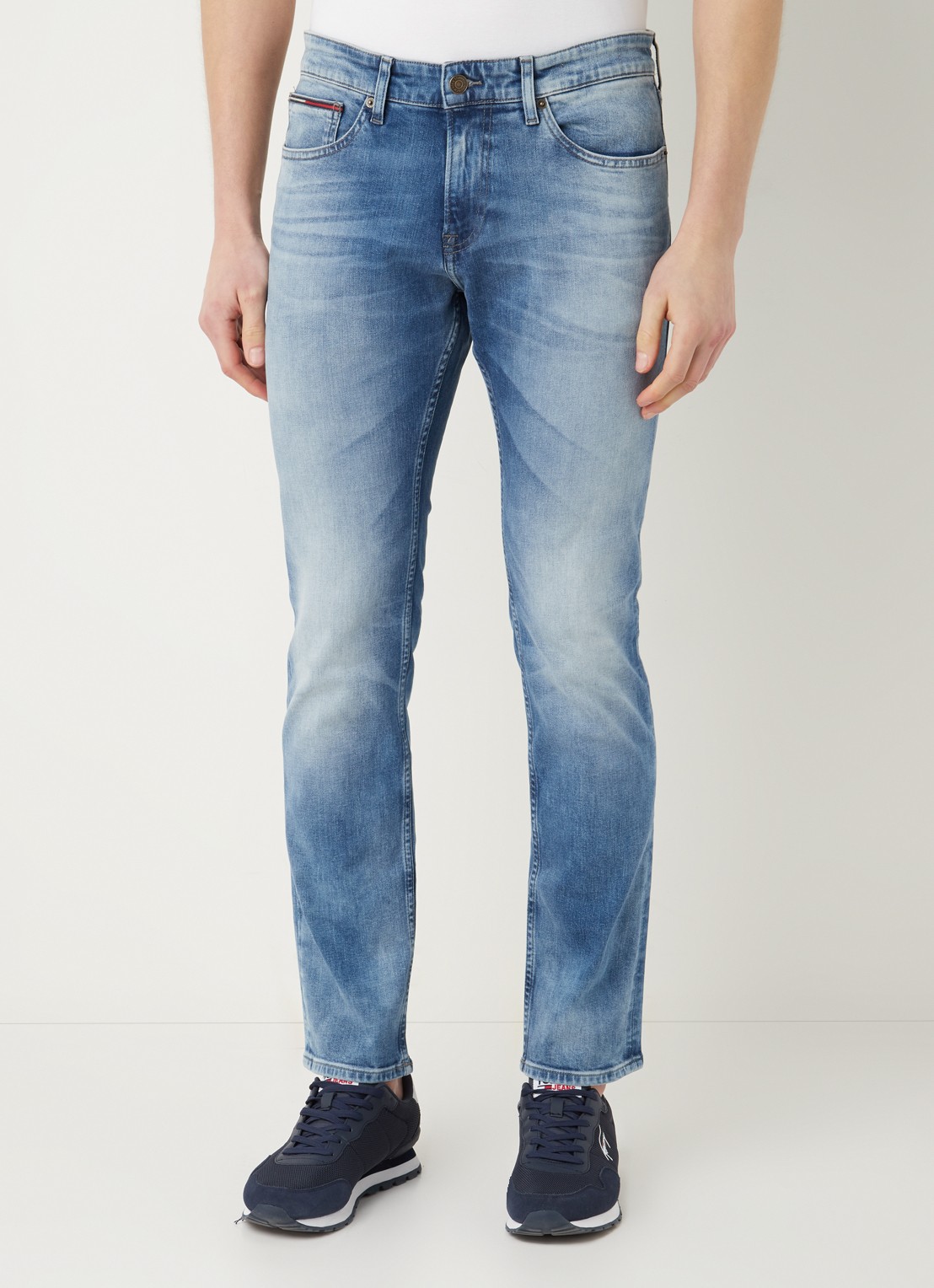 Tommy Hilfiger Scanton slim fit jeans met medium wassing - detail 3 indigo