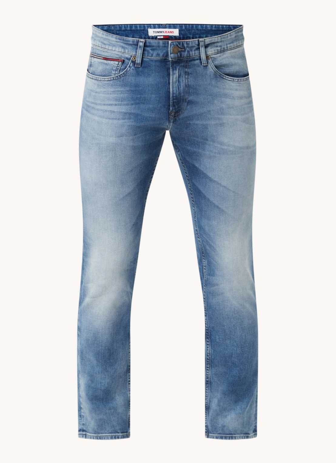 Tommy Hilfiger Scanton slim fit jeans met medium wassing - voorkant indigo