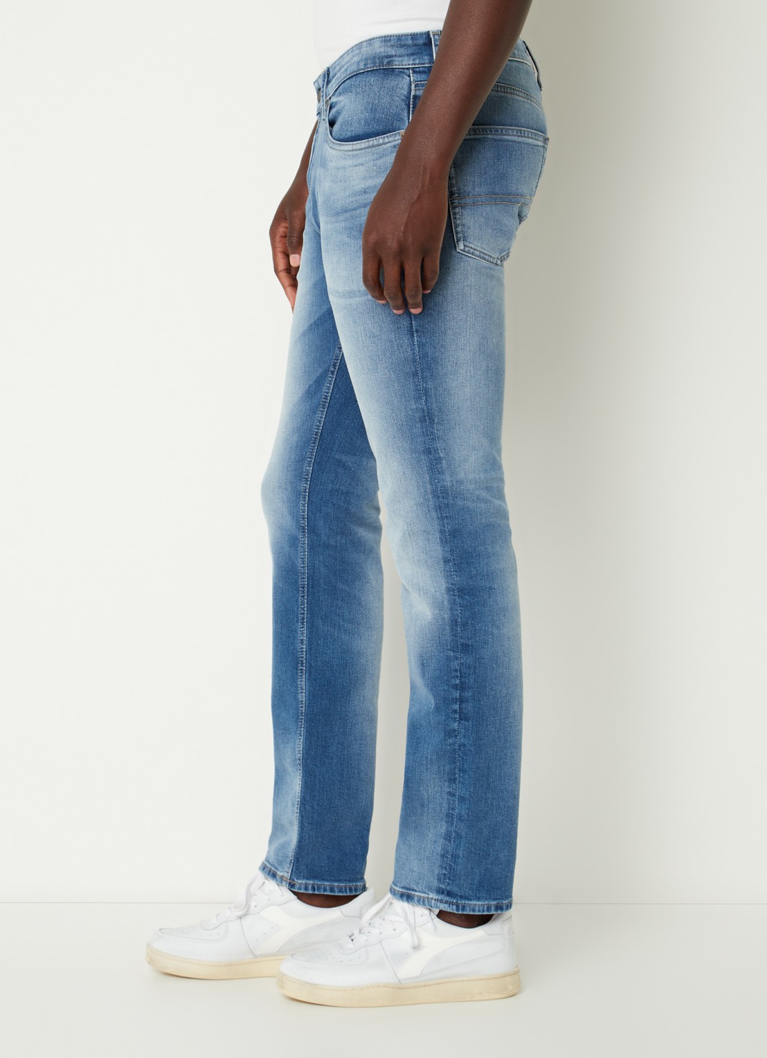 Tommy Hilfiger Scanton slim fit jeans met medium wassing - detail 2 blauw