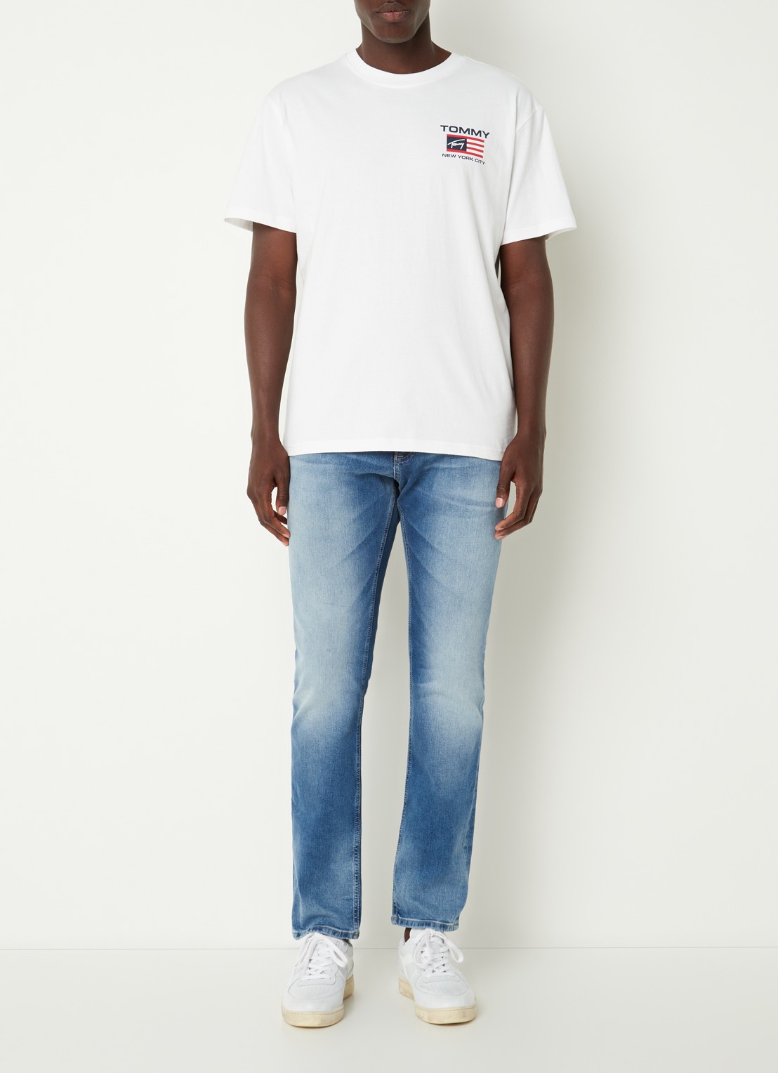 Tommy Hilfiger Scanton slim fit jeans met medium wassing - voorkant 5 blauw