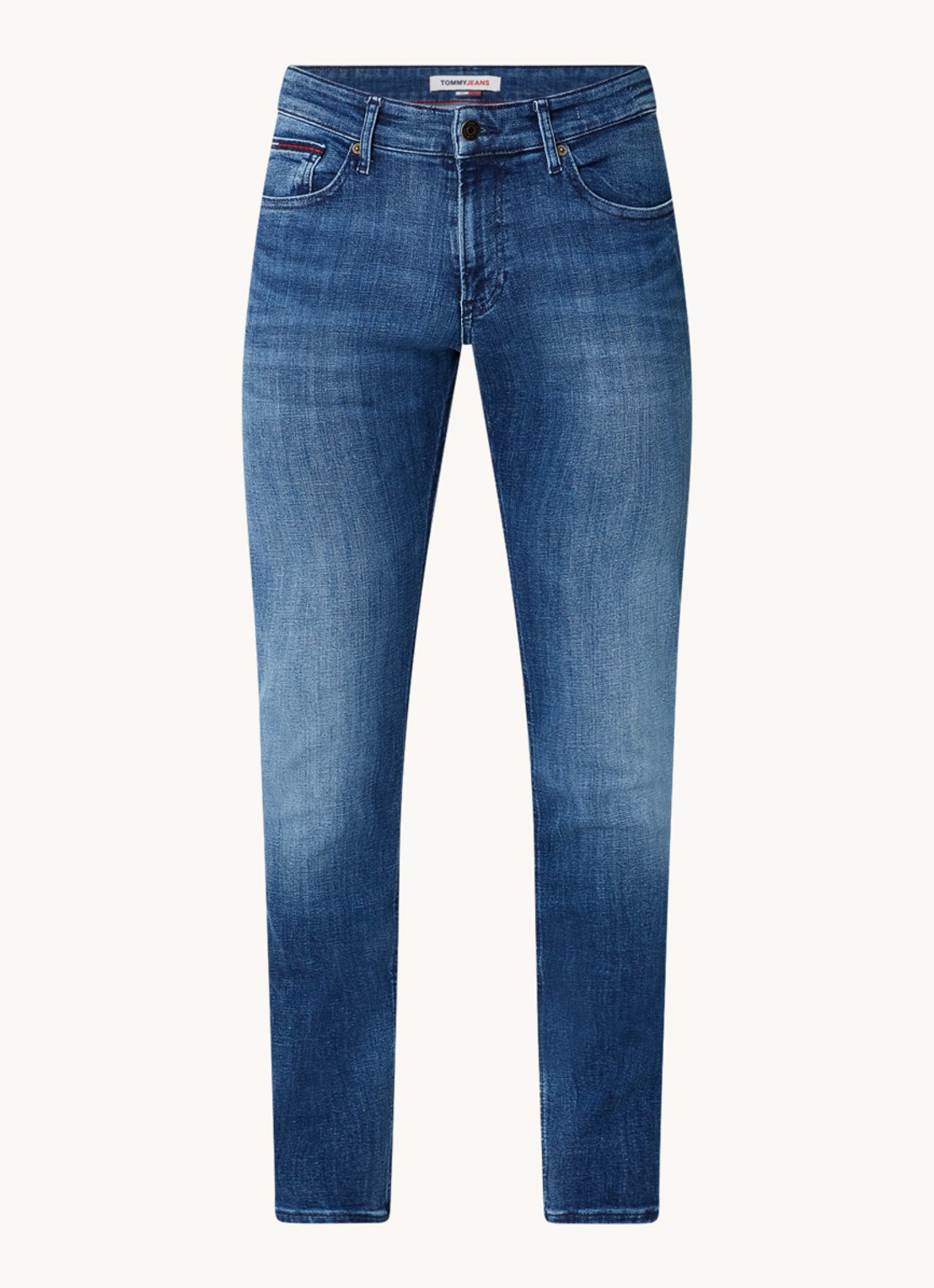 Tommy Hilfiger Scanton slim fit jeans met medium wassing - voorkant 4 indigo