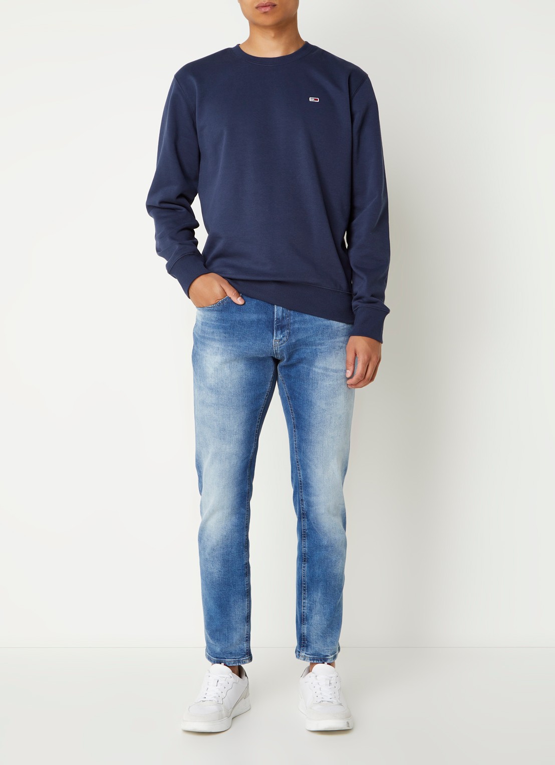Tommy Hilfiger Scanton slim fit jeans met medium wassing - voorkant 2 jeans