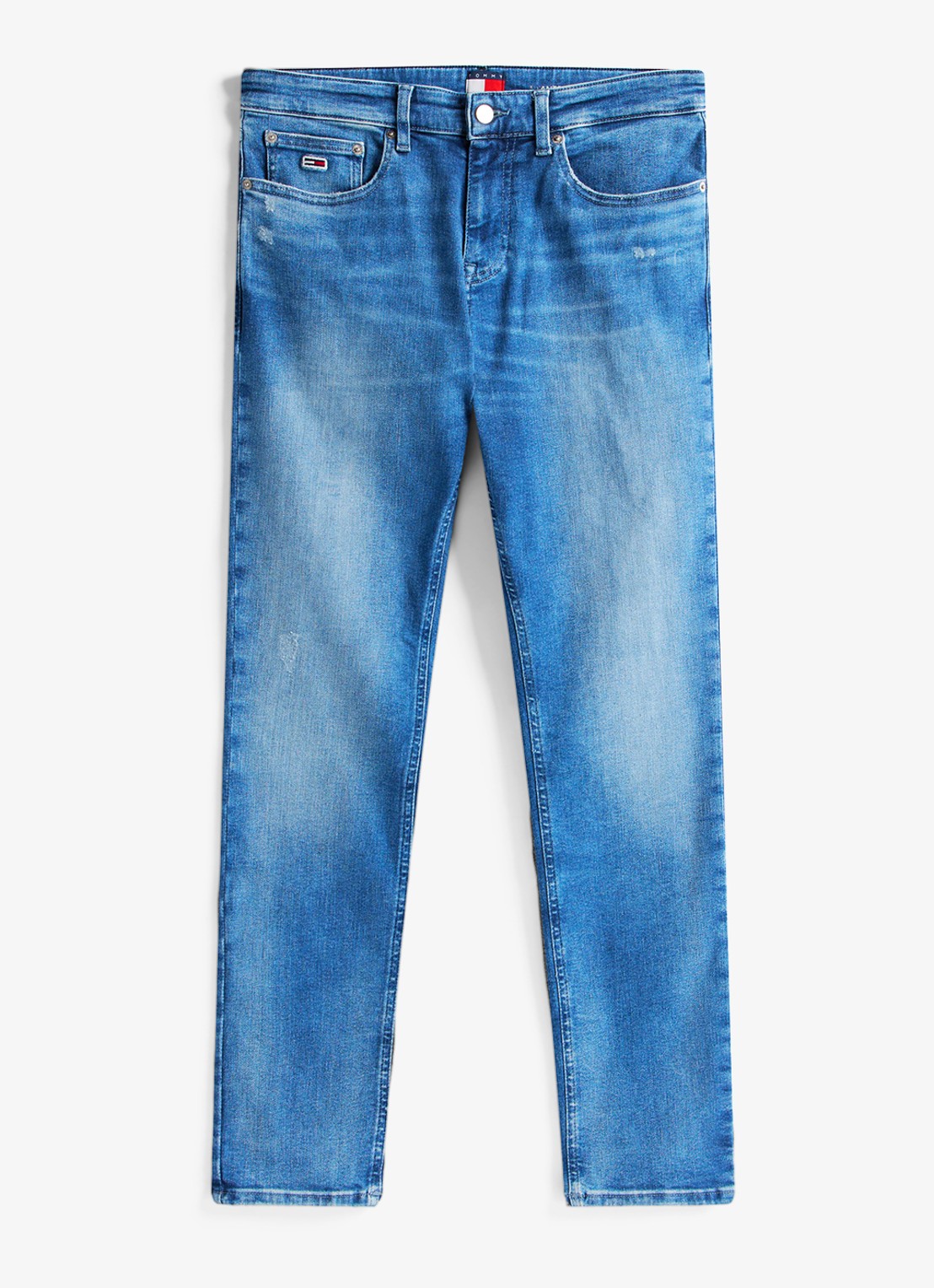 Tommy Hilfiger Scanton slim fit jeans met medium wassing - voorkant 2 indigo